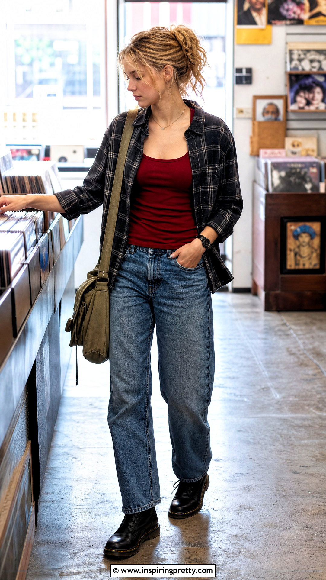 Kat Stratford Red Top With A Flannel Shirt - 25 kat stratford red top outfit ideas