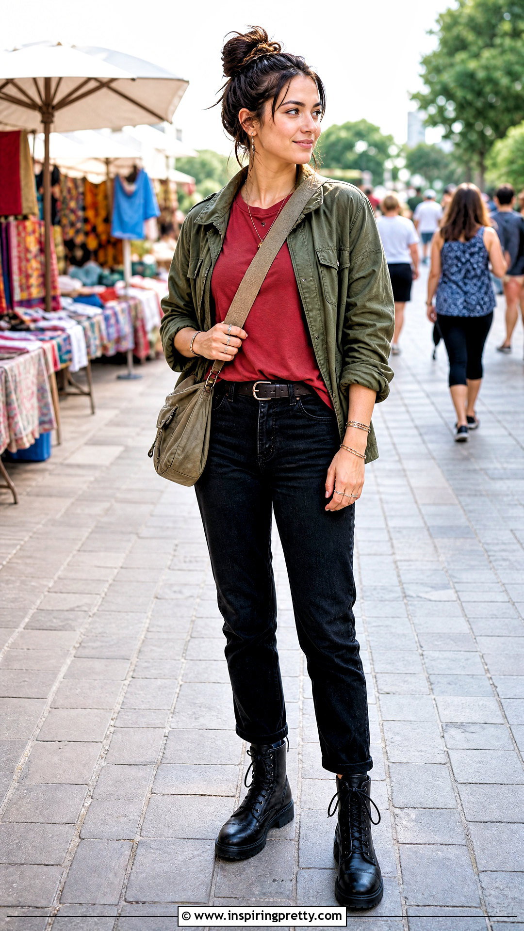 Kat Stratford Red Top With A Utility Jacket - 25 kat stratford red top outfit ideas