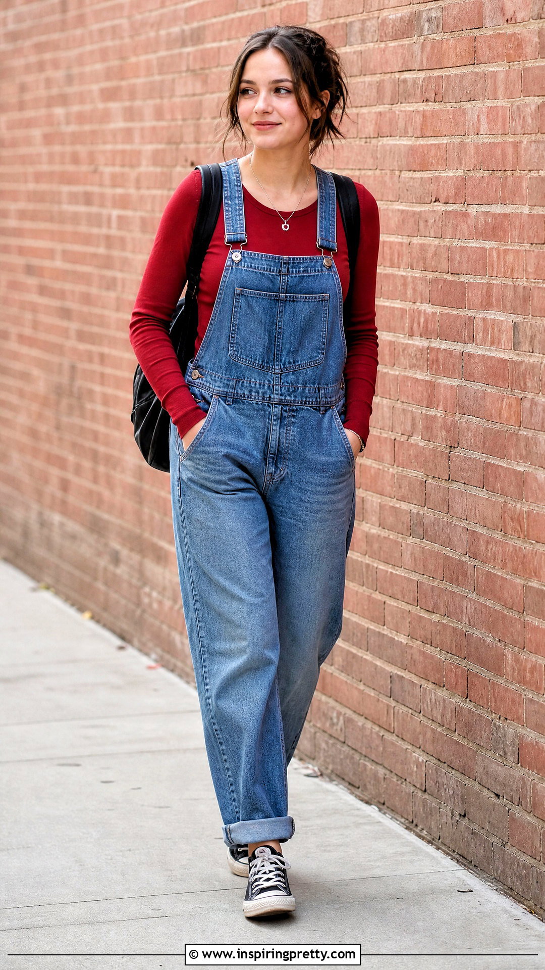 Kat Stratford Red Top With Denim Overalls - 25 kat stratford red top outfit ideas