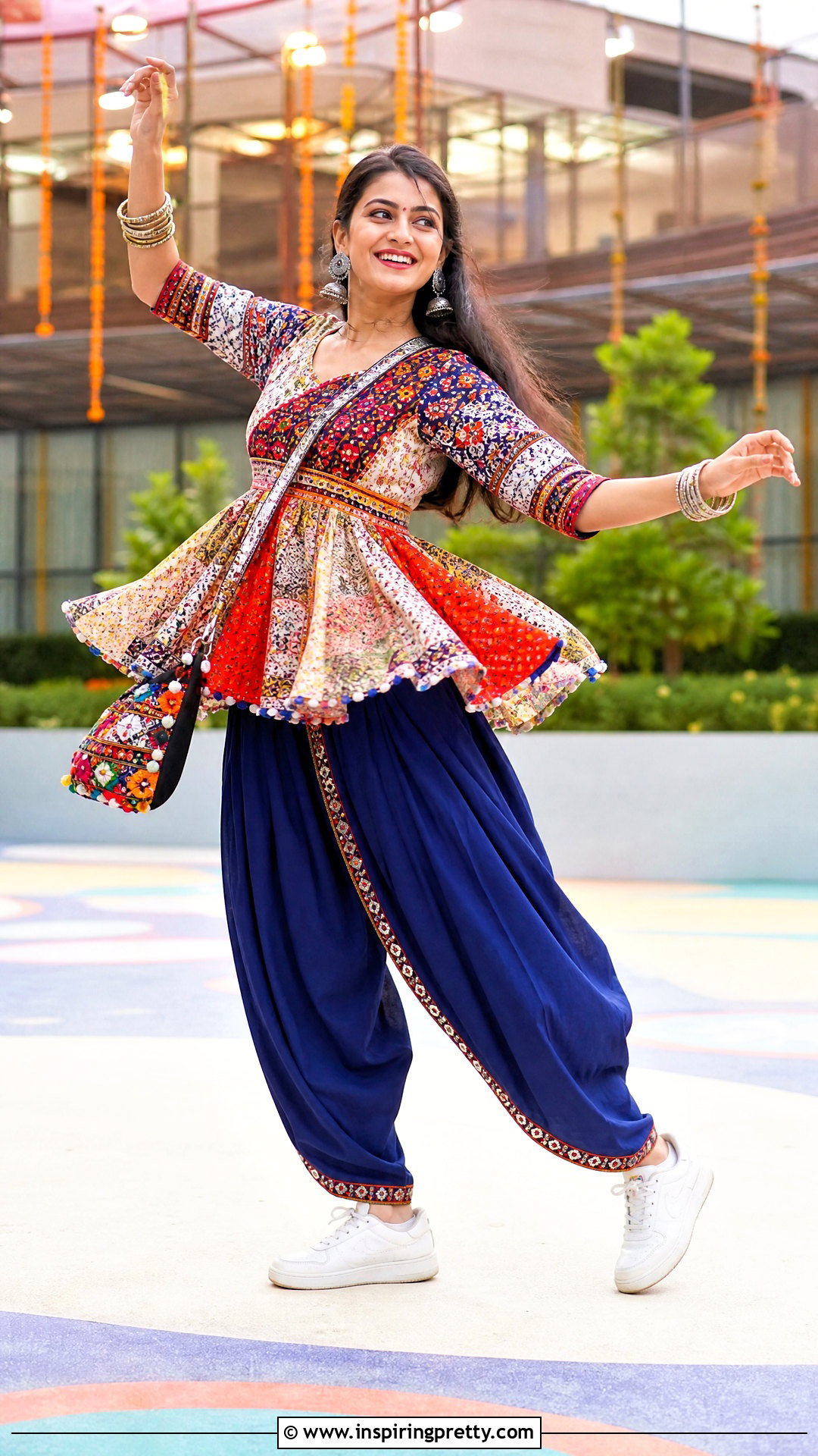 Kediyu With Sneakers And Dhoti Pants - 50 Kediyu Top For Navratri outfit ideas