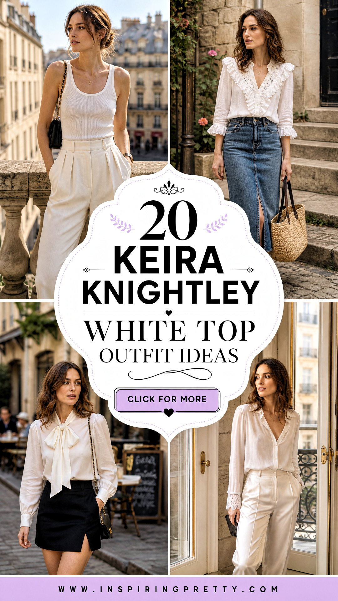 20 Keira Knightley White Top Outfit Ideas for Elegant Style - 20 Keira Knightley White Top Outfit Ideas for Elegant Style