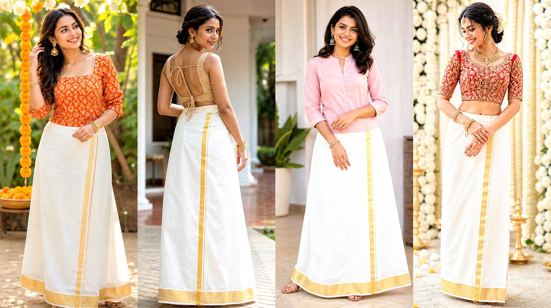 50 Kerala Skirt and Top Designs for Graceful Festive Looks