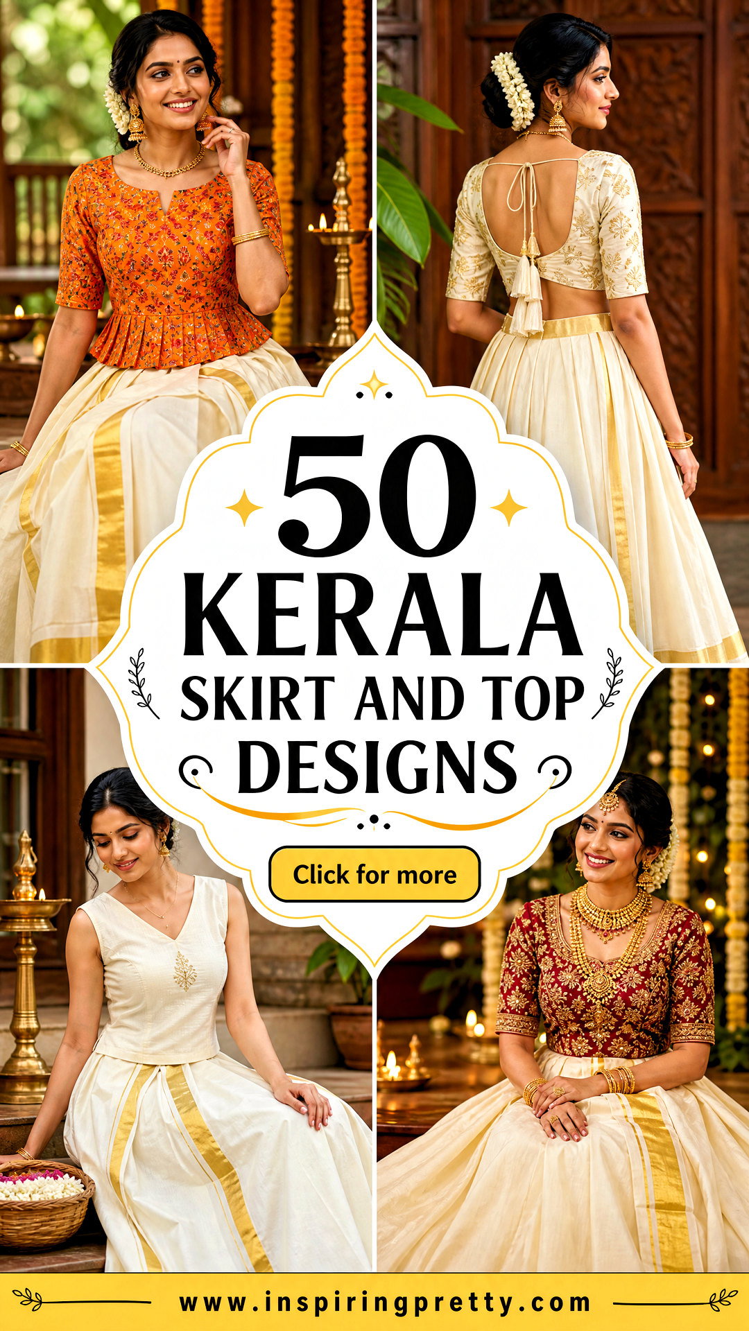50 Kerala Skirt and Top Designs for Graceful Festive Looks - 50 Kerala Skirt and Top Designs for Graceful Festive Looks