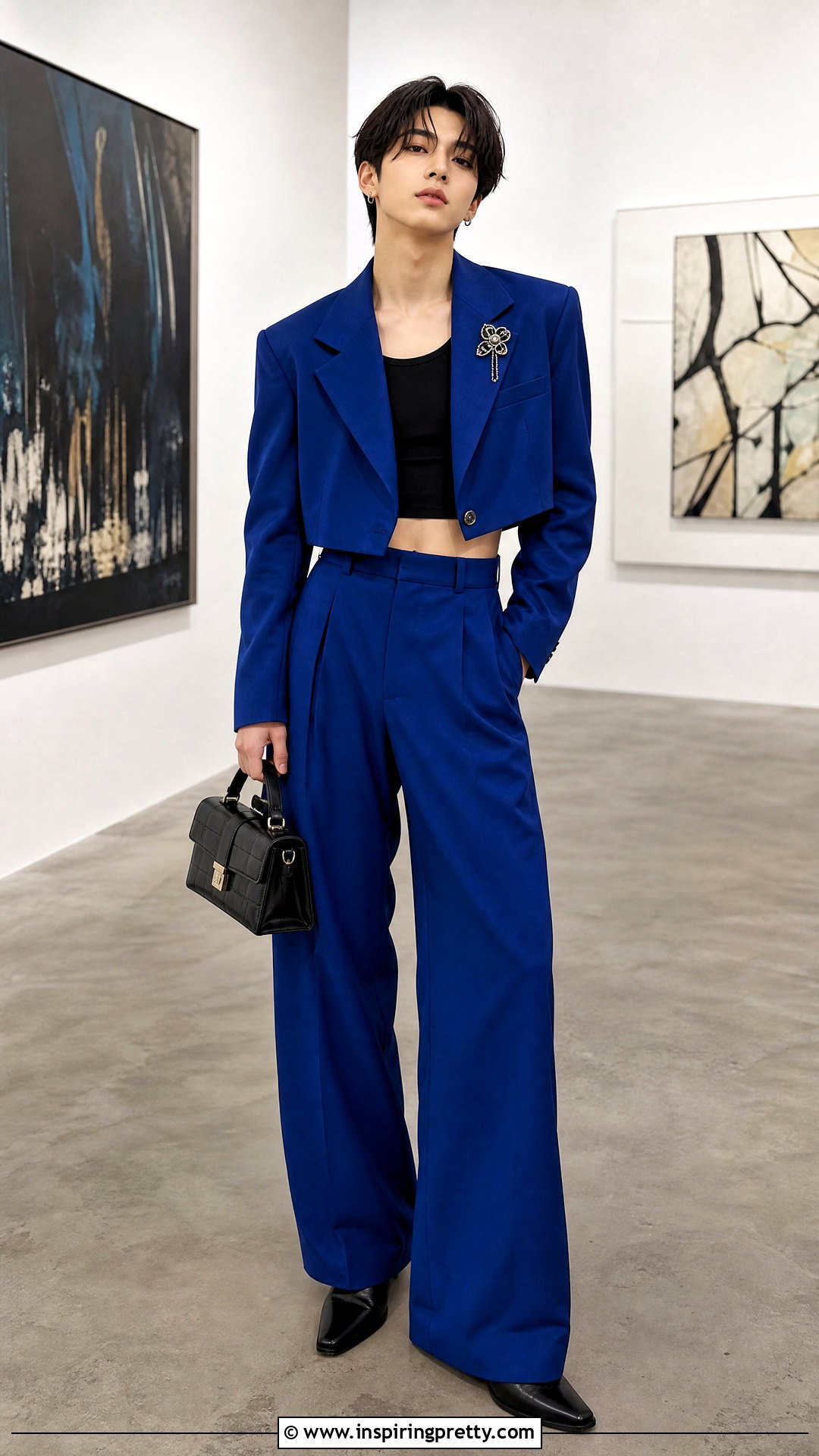 Key Cropped Blazer Outfit - 25 male kpop idols in crop tops outfit ideas