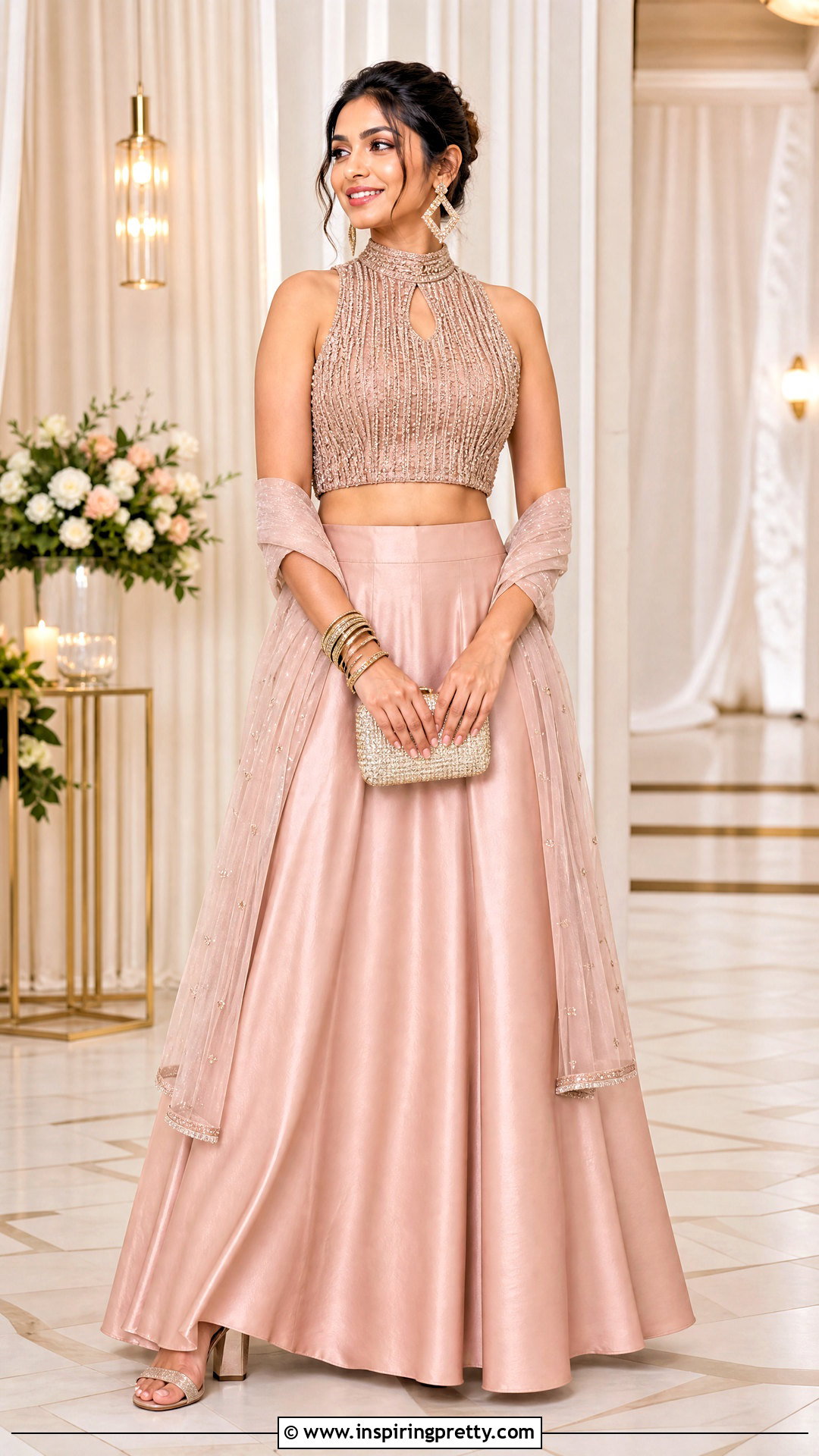 Keyhole Neck Lehenga Top - 50 lehenga top design ideas