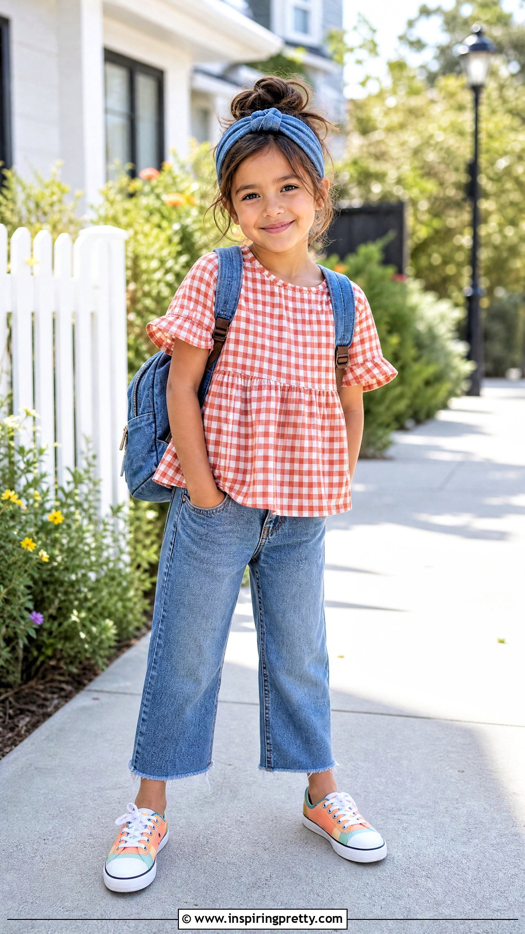 Kids Babydoll Top With Cropped Jeans - 50 kids top designs