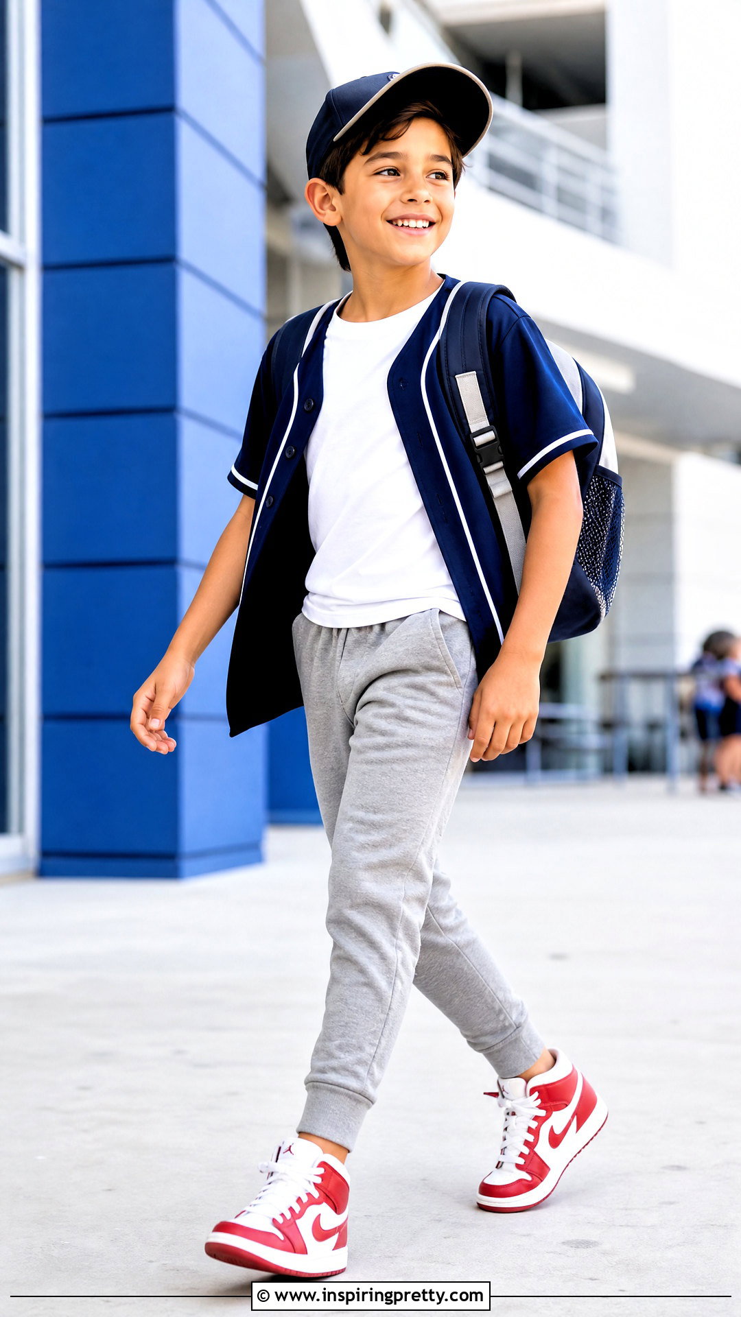 Kids Baseball Jersey And Joggers Outfit - 50 kids tops outfit ideas