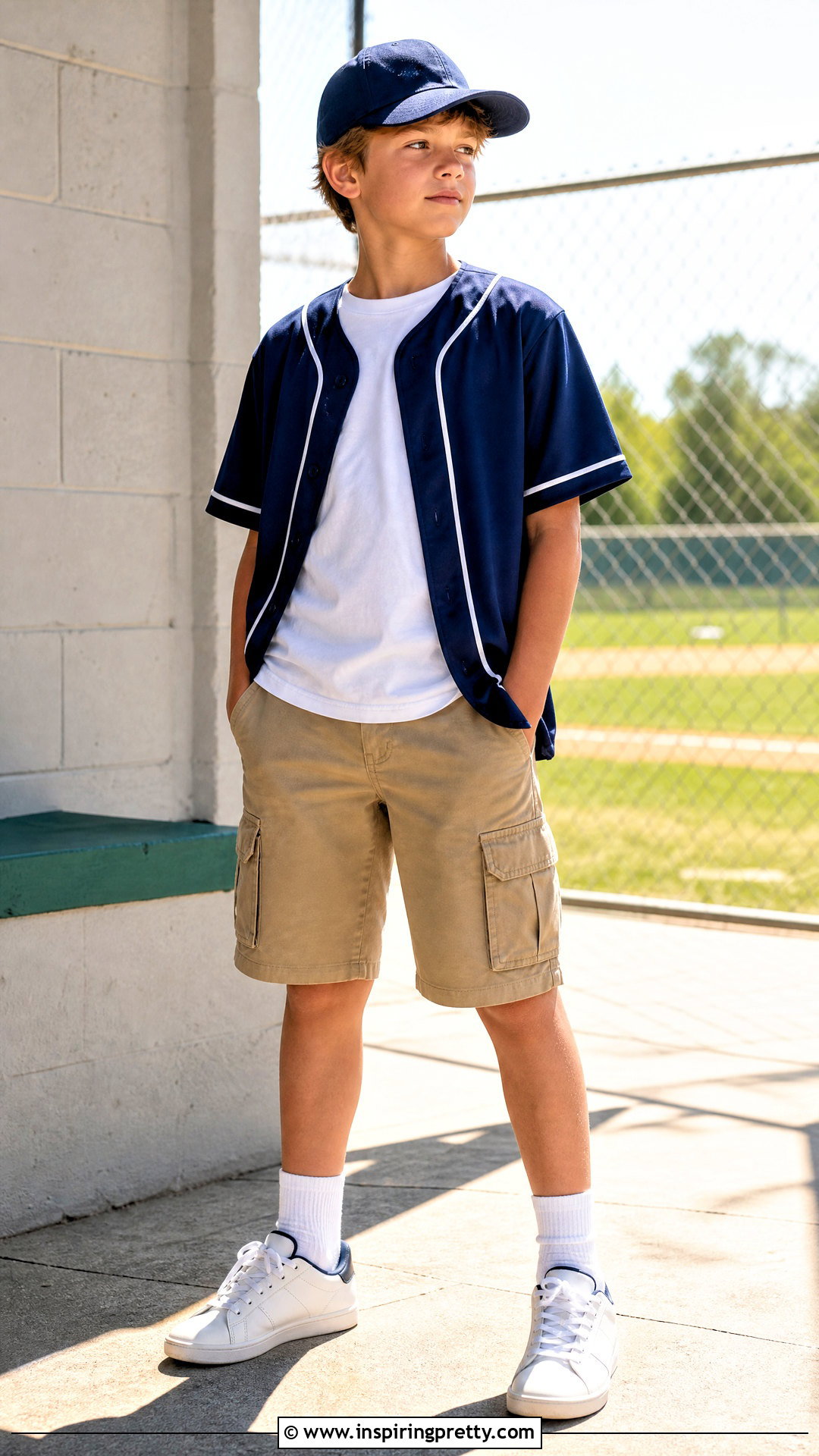 Kids Baseball Jersey With Cargo Shorts - 50 kids top designs