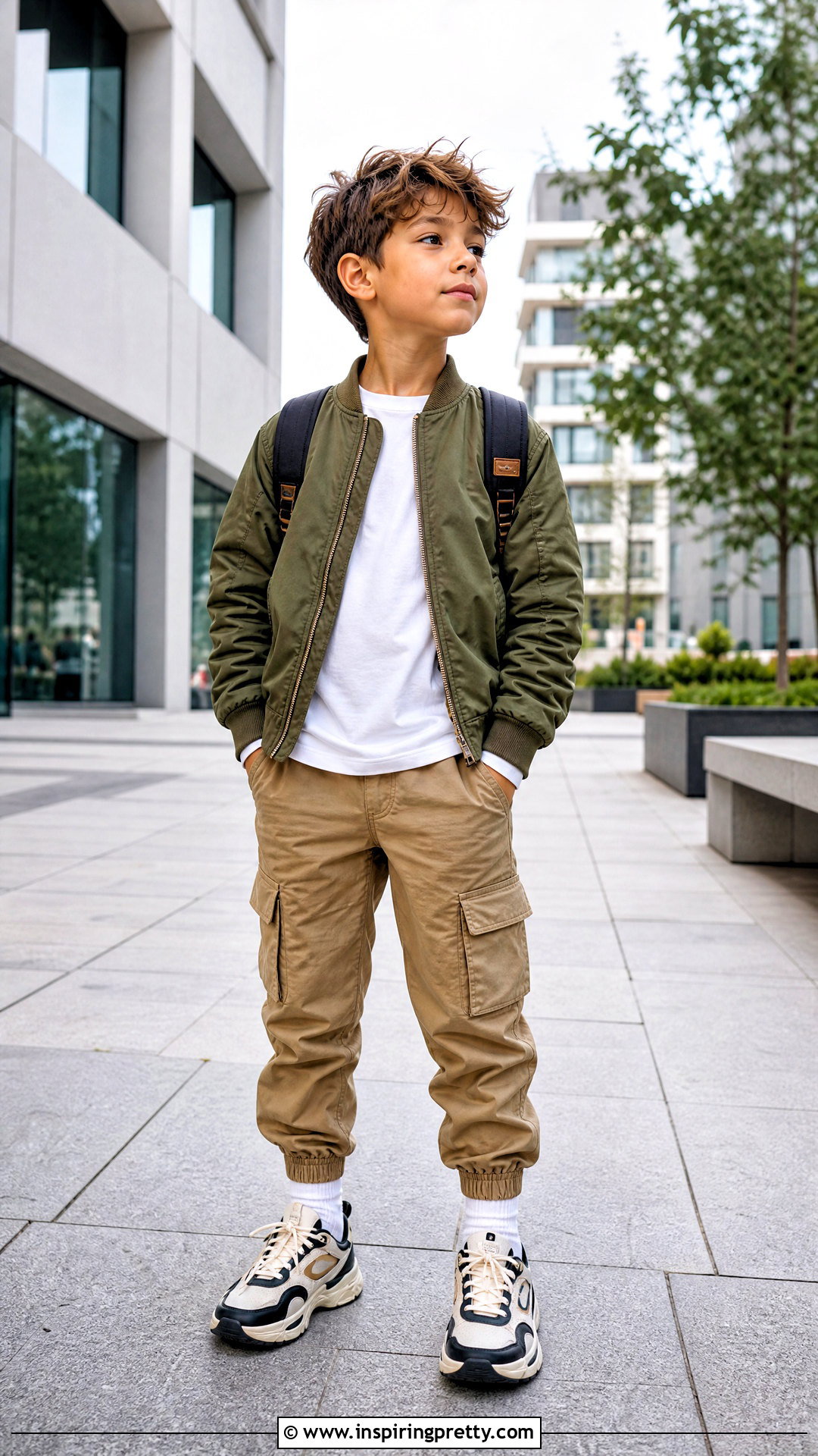 Kids Bomber Jacket With Cargo Pants - 50 kids top designs