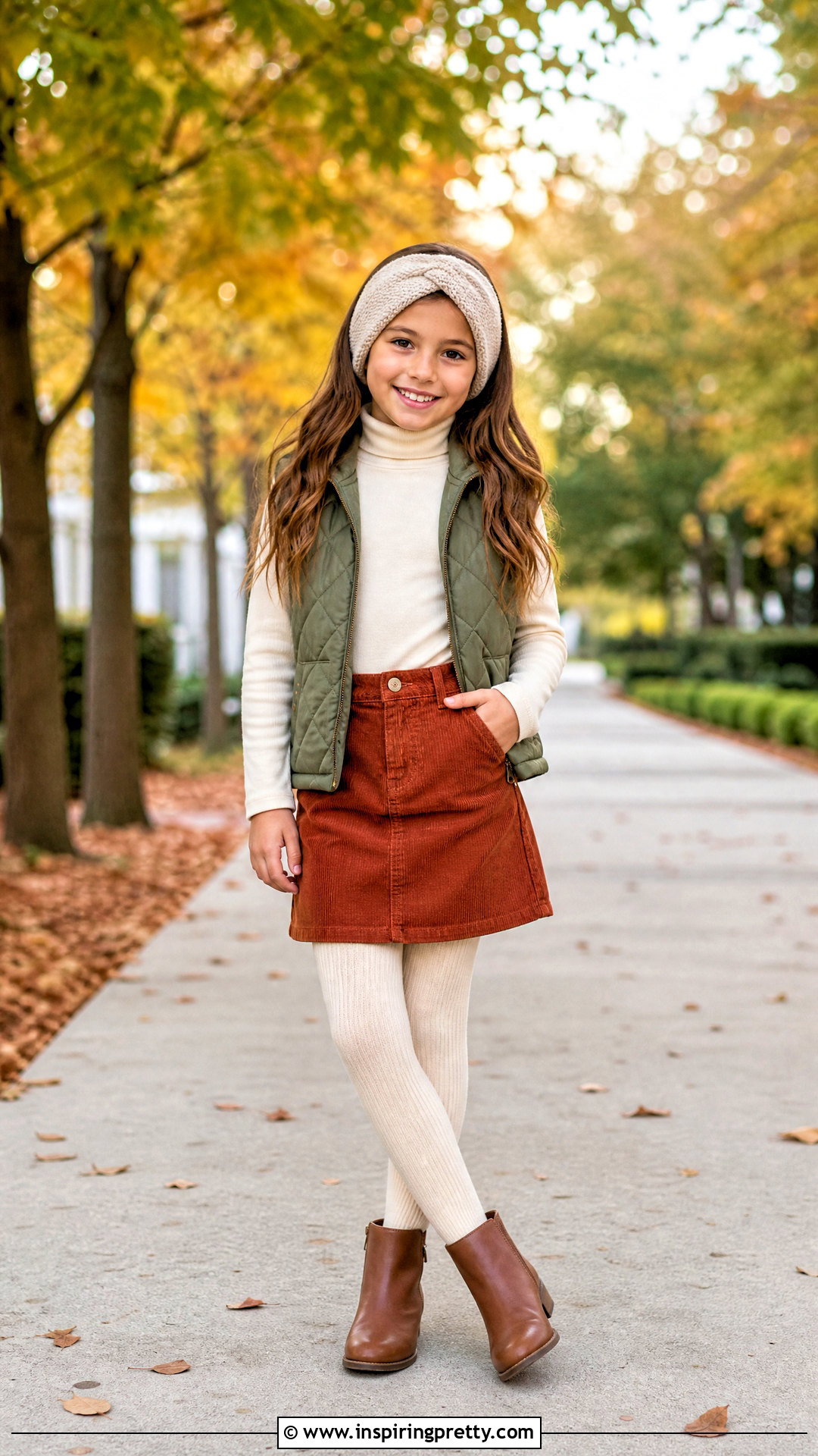 Kids Corduroy Skirt And Turtleneck Outfit - 50 kids skirt and tops