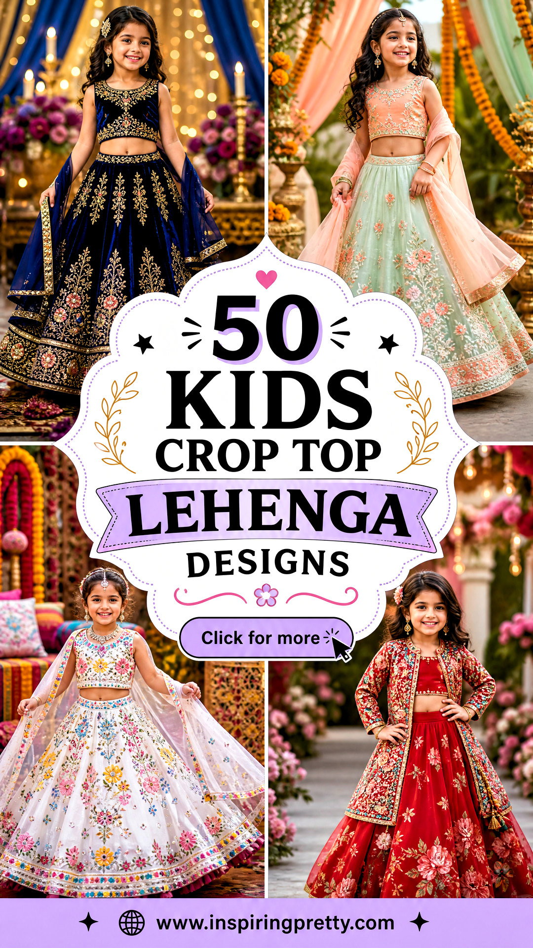 50 Kids Crop Top Lehenga Designs for Joyful Festive Looks - 50 Kids Crop Top Lehenga Designs for Joyful Festive Looks