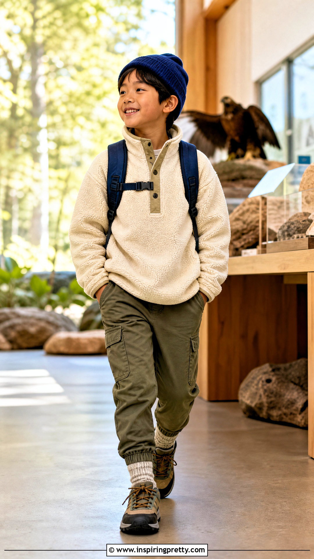 Kids Fleece Pullover And Cargo Joggers Outfit - 50 kids tops outfit ideas