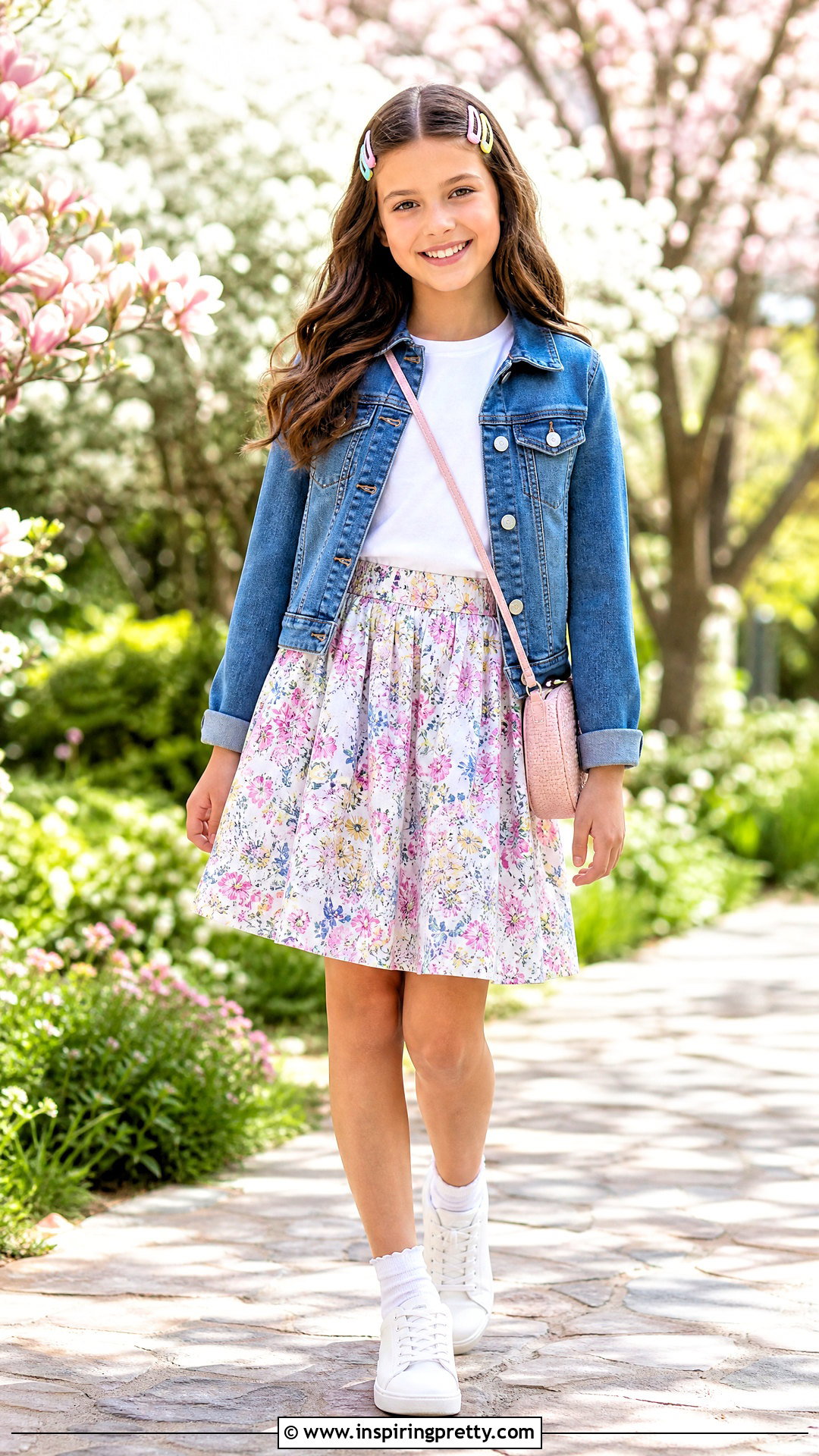 Kids Floral Skirt And White T Shirt Outfit - 50 kids skirt and tops