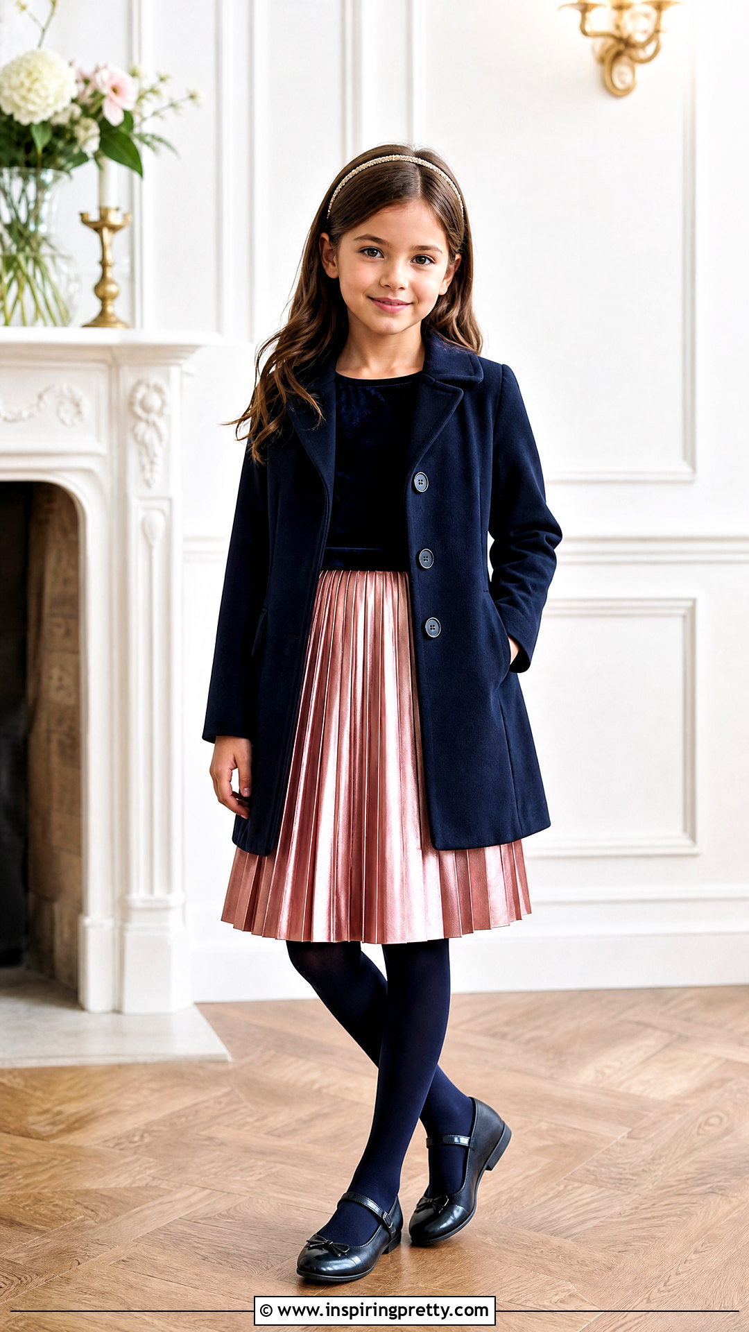 Kids Metallic Skirt And Velvet Top Outfit - 50 kids skirt and tops