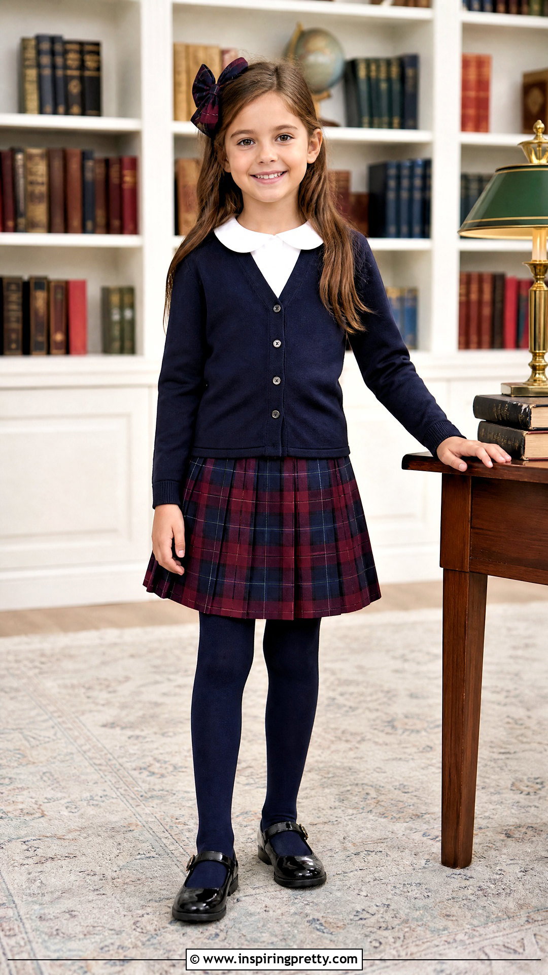 Kids Plaid Skirt And Cardigan Outfit - 50 kids skirt and tops