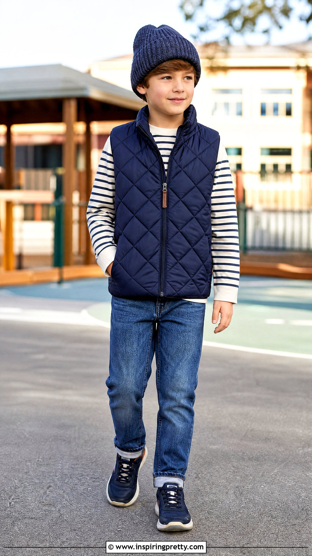 Kids Quilted Vest With Long Sleeve Top - 50 kids top designs
