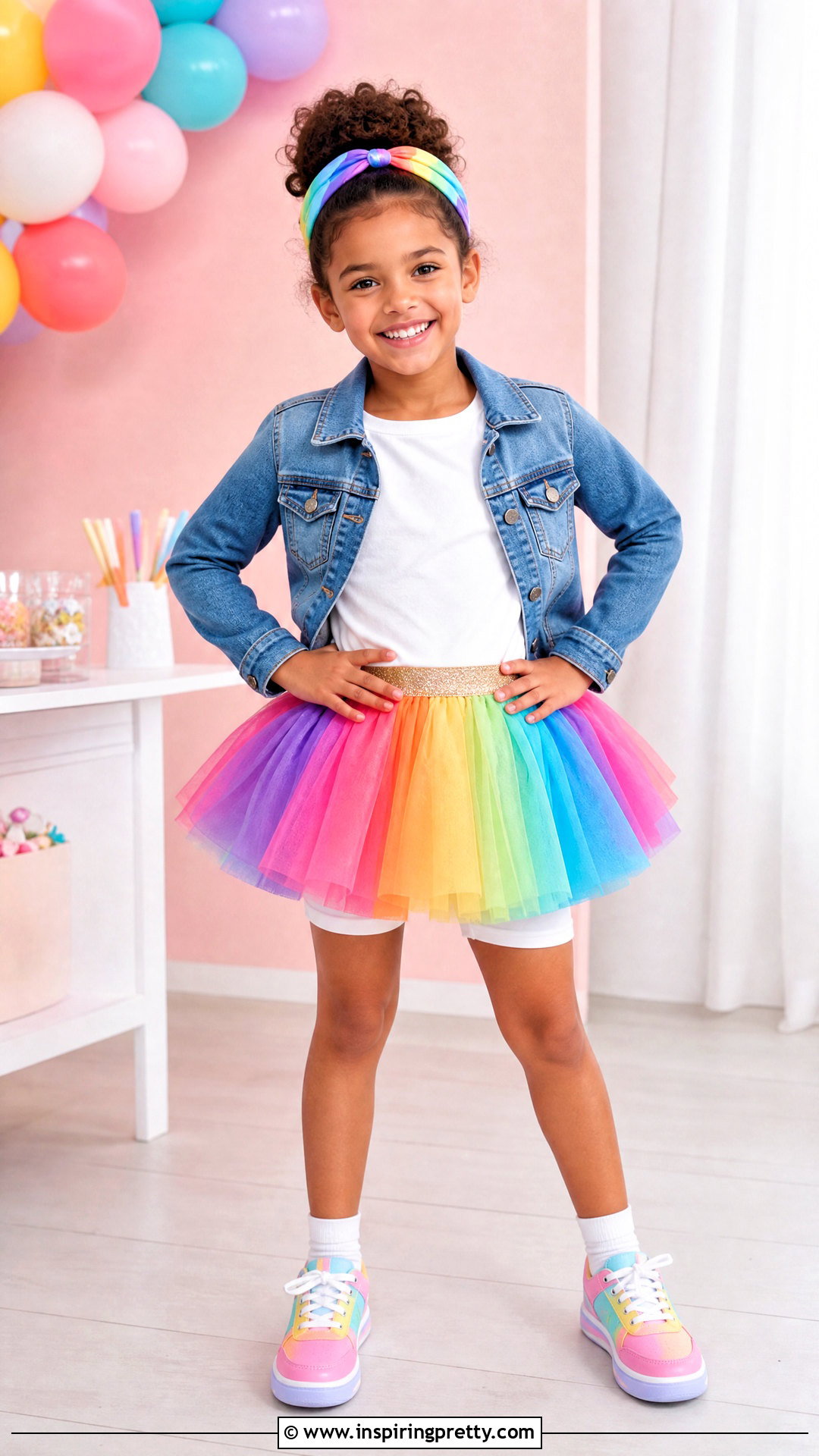 Kids Rainbow Tutu Skirt And Solid T Shirt Outfit - 50 kids skirt and tops