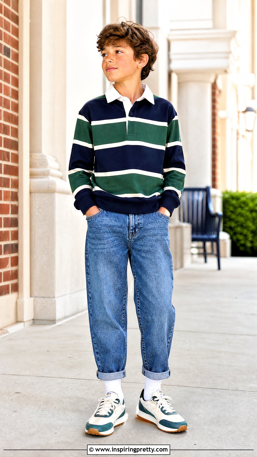 Kids Rugby Shirt With Relaxed Jeans - 50 kids top designs
