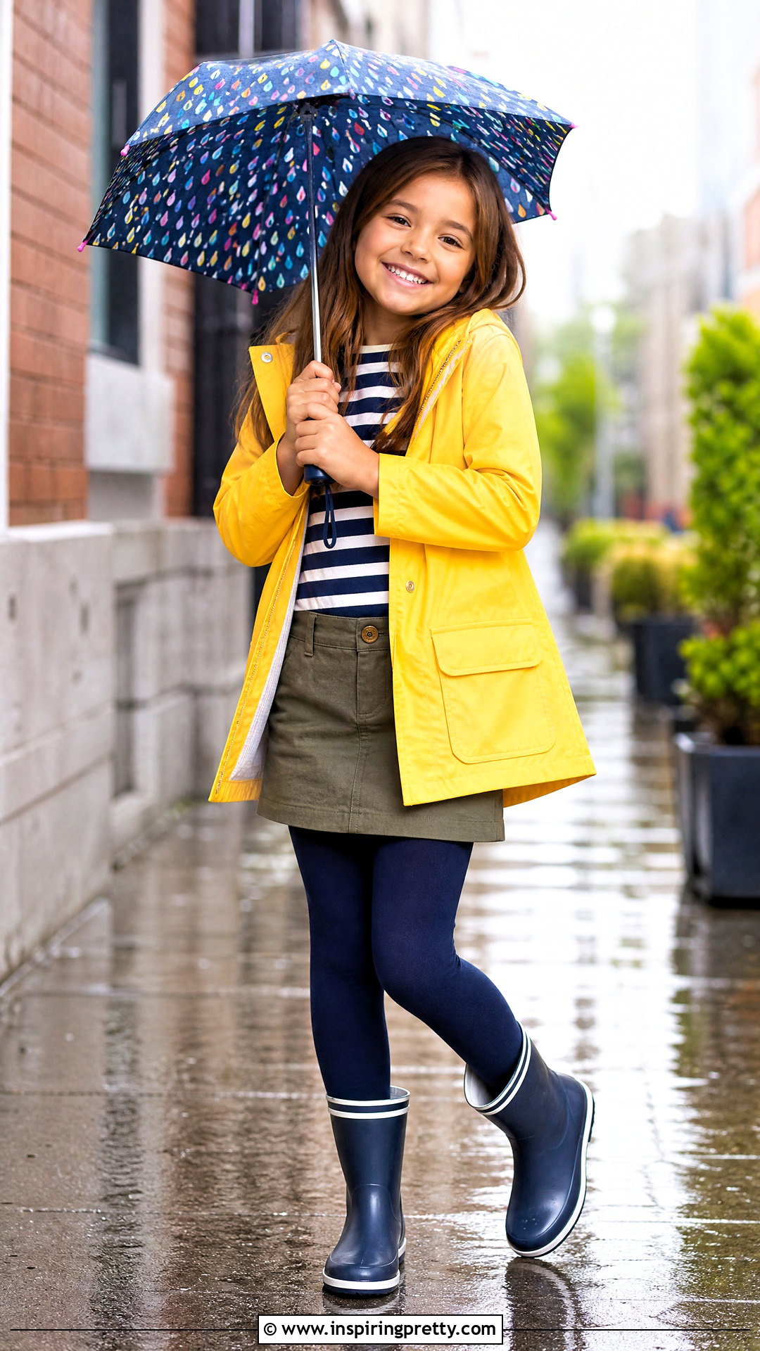 Kids Twill Skirt And Raincoat Outfit - 50 kids skirt and tops