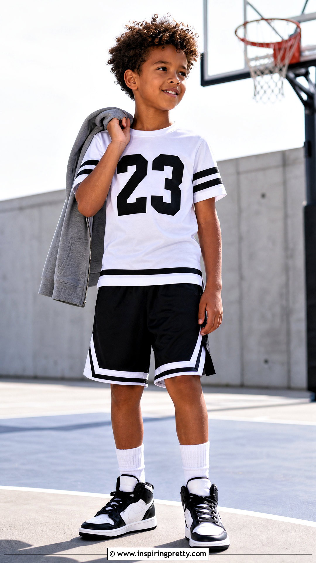 Kids Varsity T Shirt With Basketball Shorts - 50 kids top designs