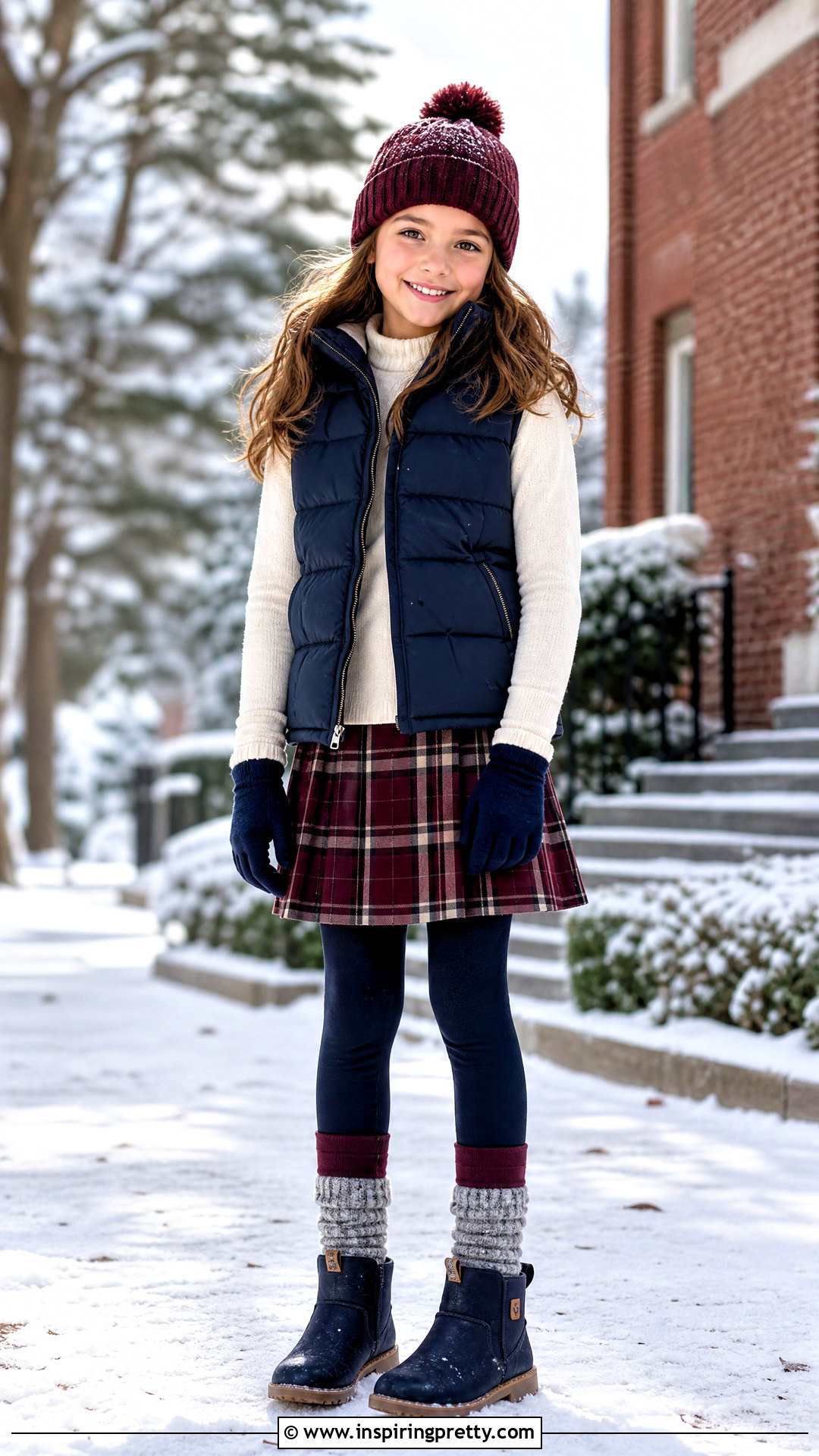 Kids Winter Skirt And Puffer Vest Outfit - 50 kids skirt and tops