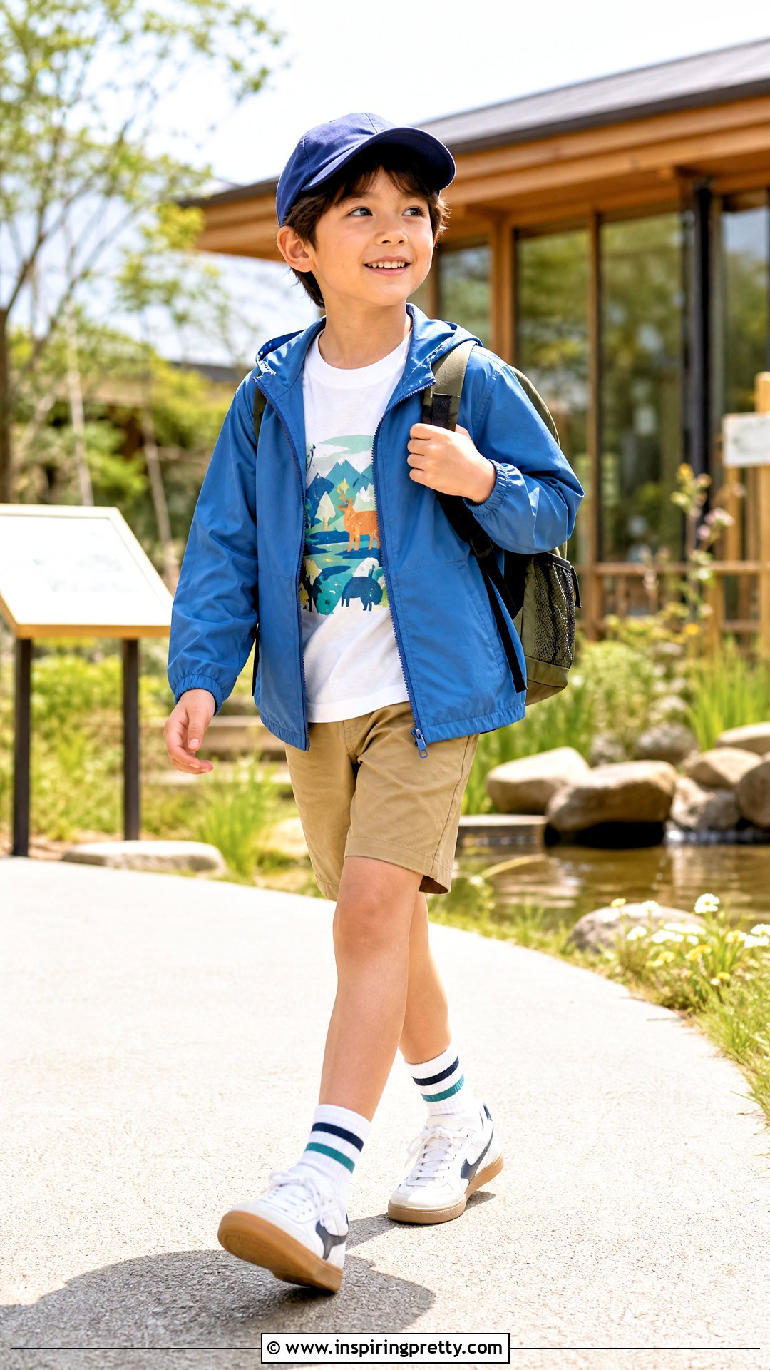 Kids Zip Hoodie And Shorts Outfit - 50 kids tops outfit ideas