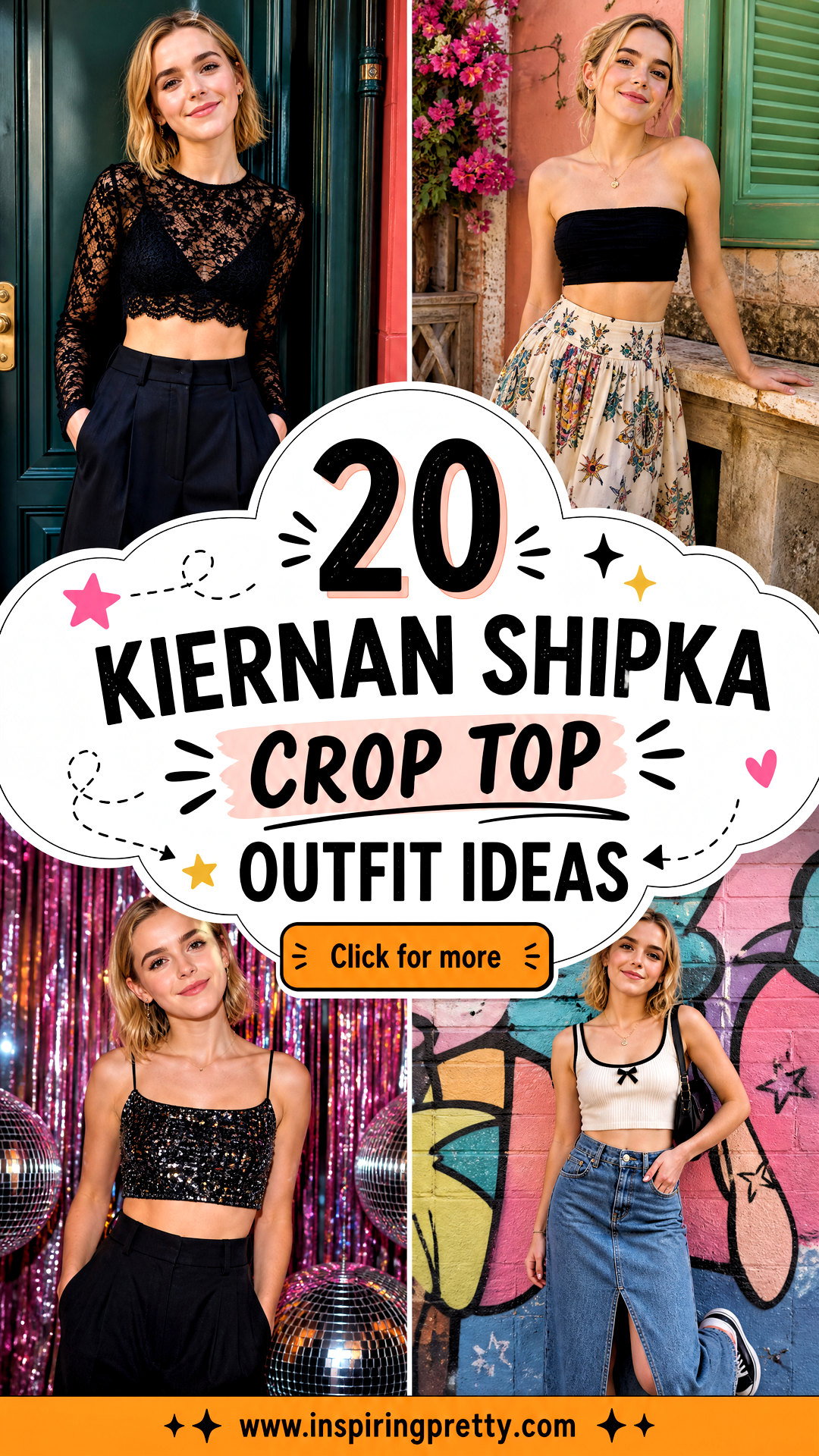20 Kiernan Shipka Crop Top Outfit Ideas for Playful Chic Style - 20 Kiernan Shipka Crop Top Outfit Ideas for Playful Chic Style
