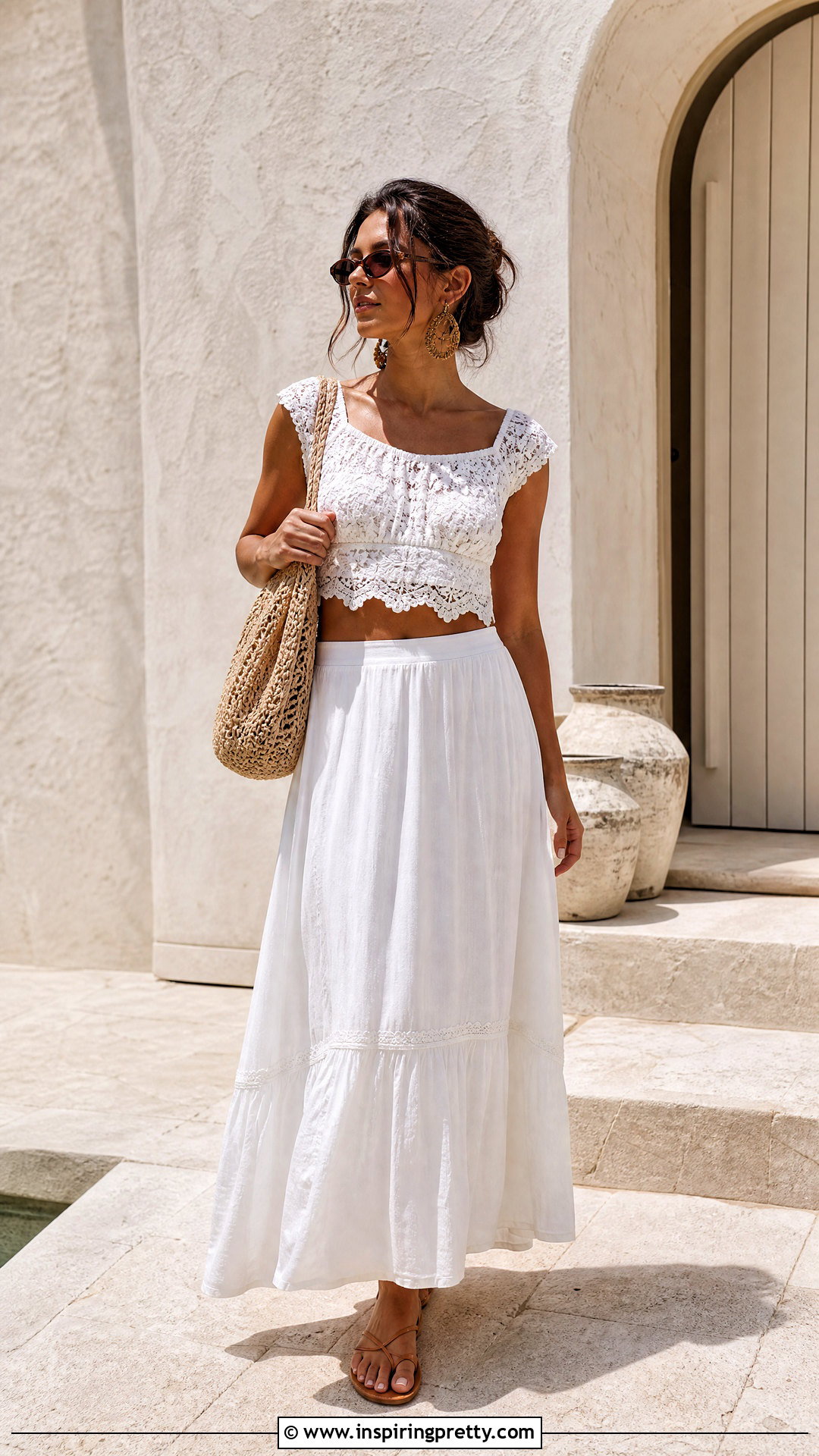 Kimchi Blue Quinn Lace Top With White Maxi Skirt - 20 kimchi blue quinn lace top outfit ideas