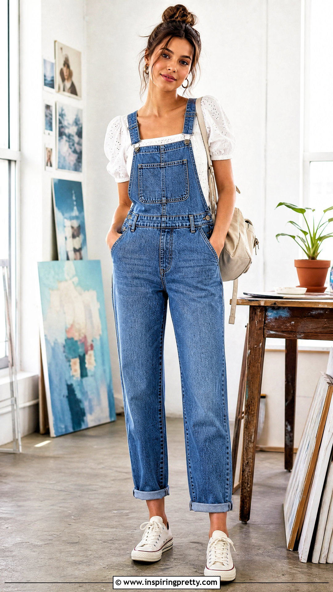 Kimchi Blue White Top With Overalls - 25 Kimchi Blue White Top outfit ideas