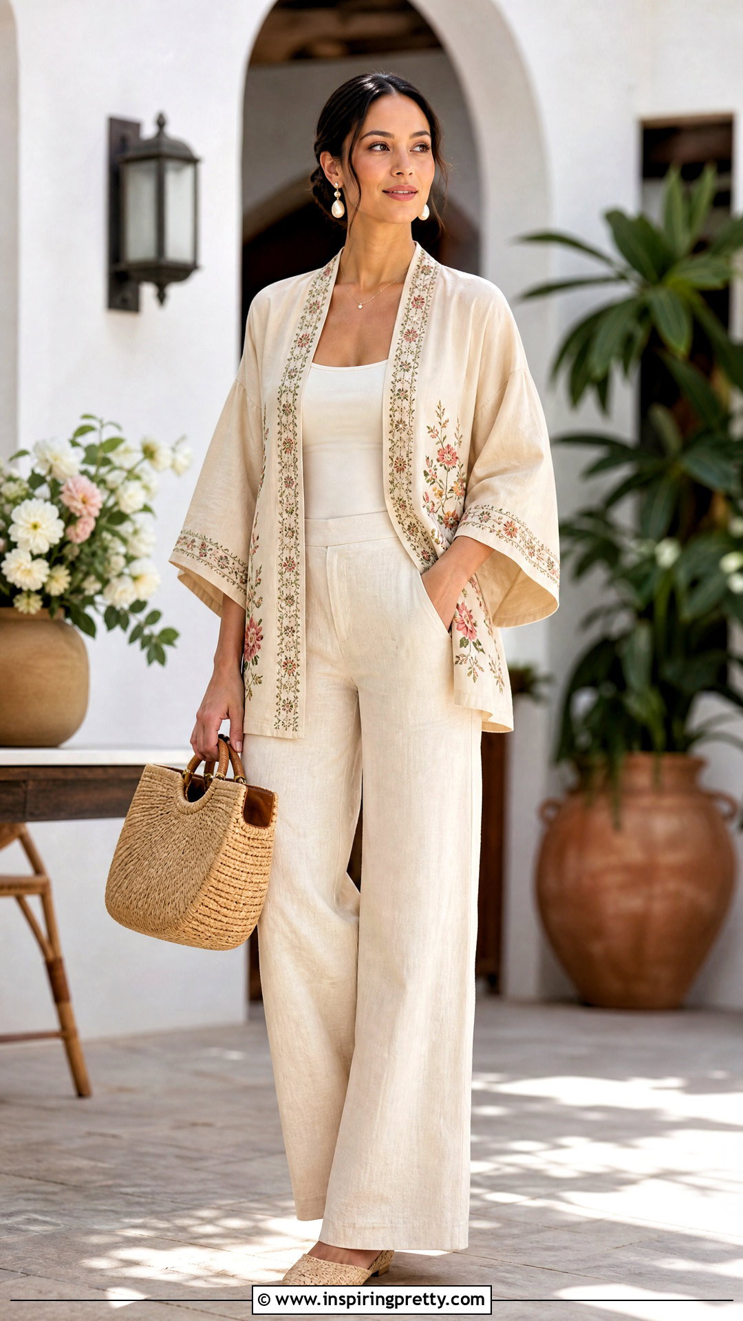 Kimona Top With Linen Pants - 50 modern filipiniana top and pants