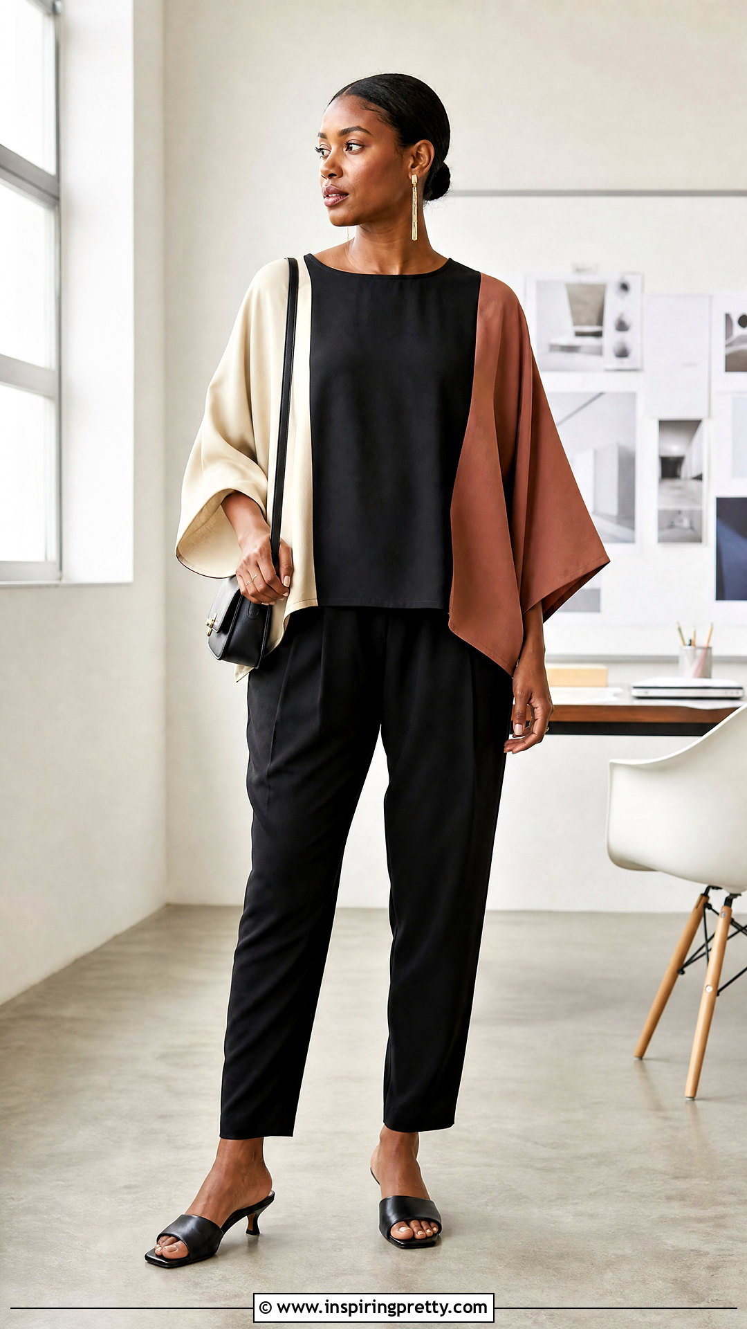 Kimono Sleeve Bubu Top With Tapered Pants - 50 bubu top style ideas