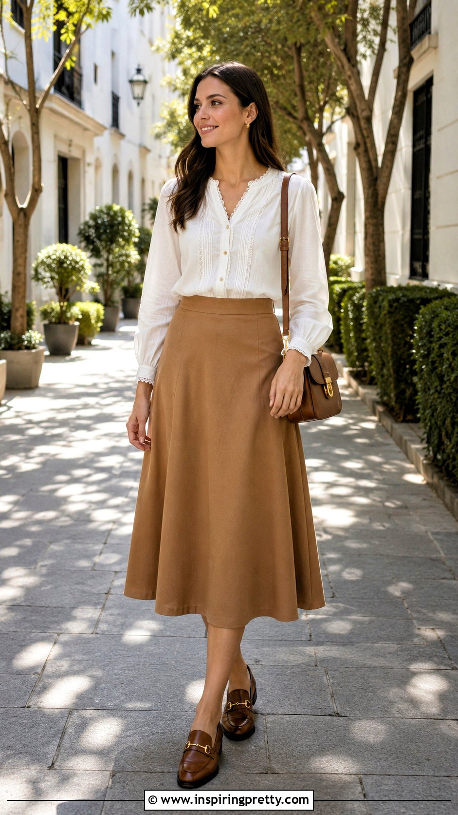 Kirious Button Front Top With A Line Skirt - 20 Kirious Tops