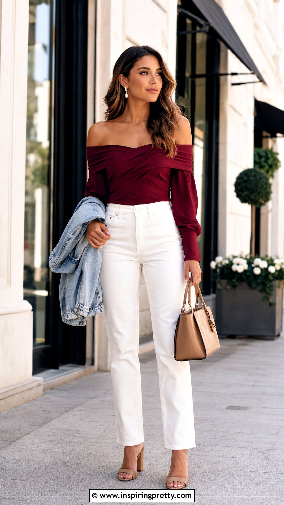 Kirious Off Shoulder Top With White Jeans - 20 Kirious Tops
