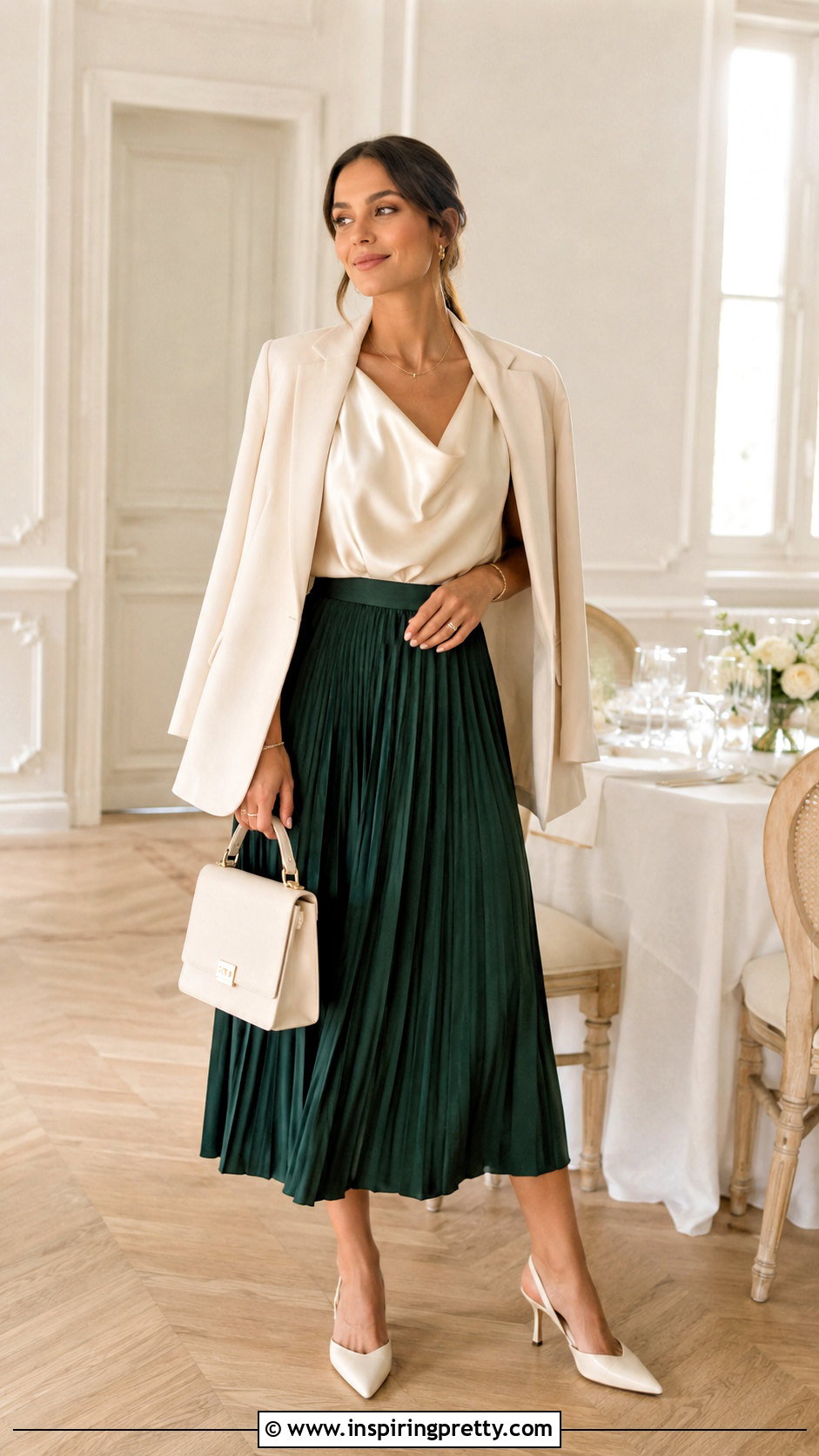 Kirious Satin Top With Pleated Midi Skirt - 20 Kirious Tops