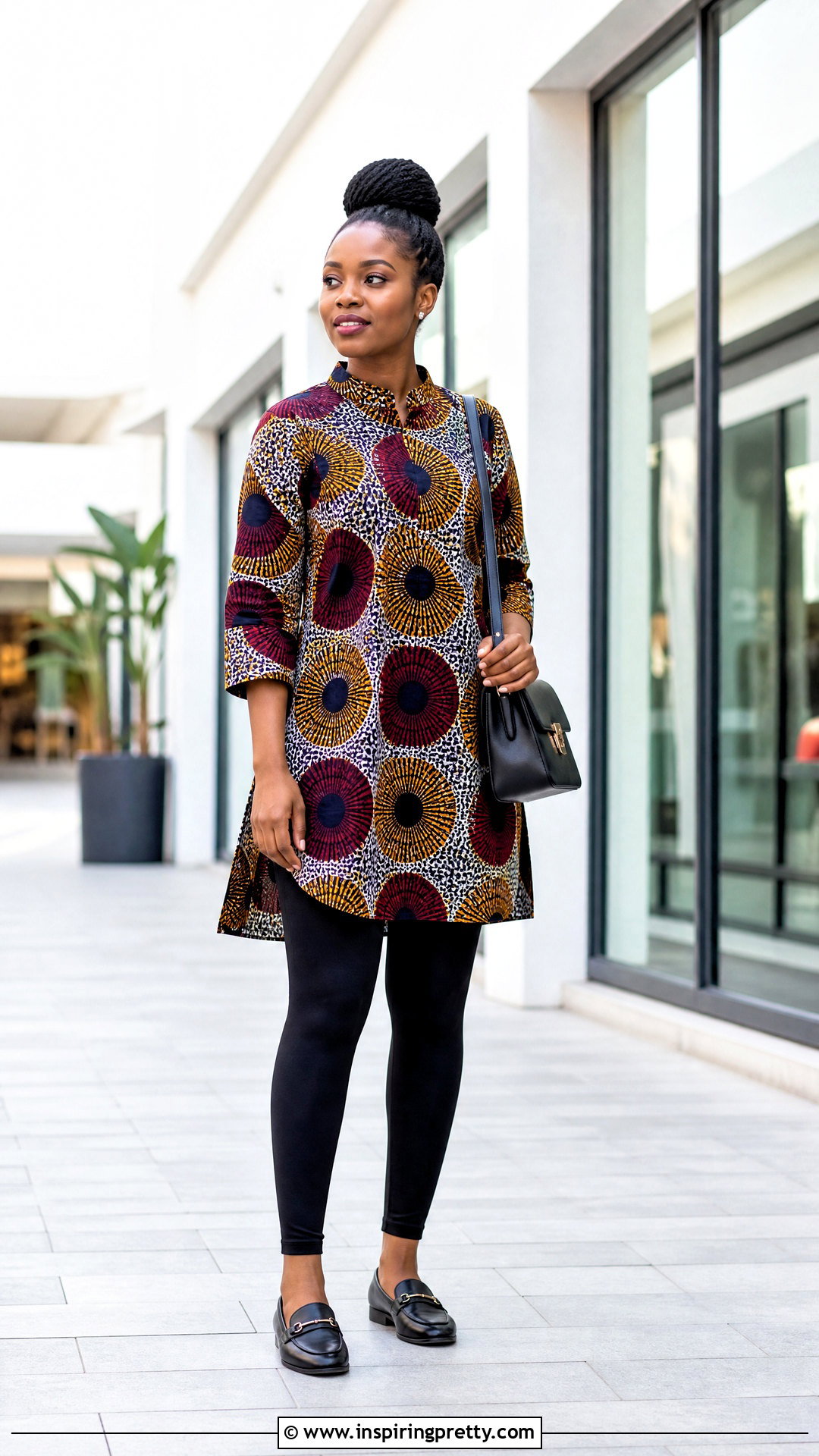 Kitenge Tunic Top With Leggings - 50 kitenge tops outfit ideas