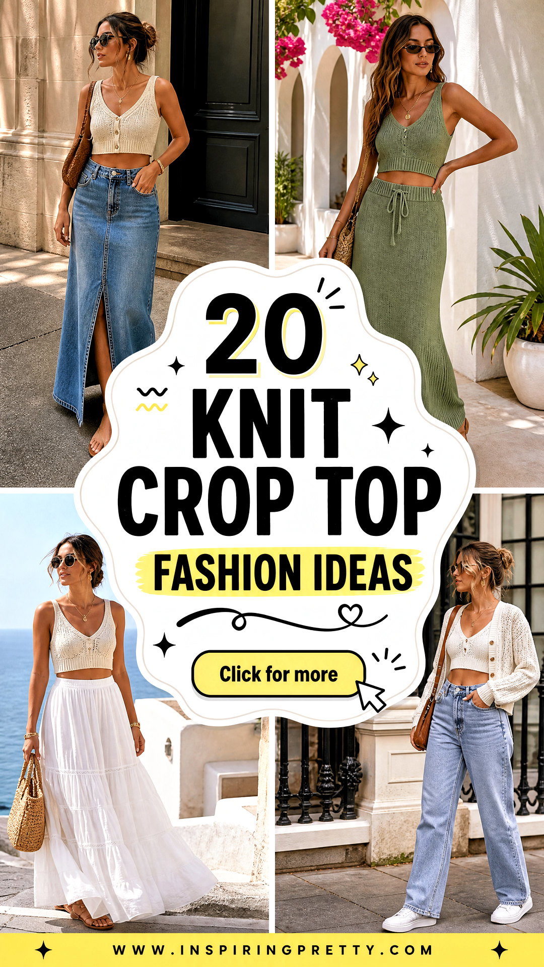 20 Knit Crop Top Fashion Ideas for Fresh Summer Outfits - 20 Knit Crop Top Fashion Ideas for Fresh Summer Outfits