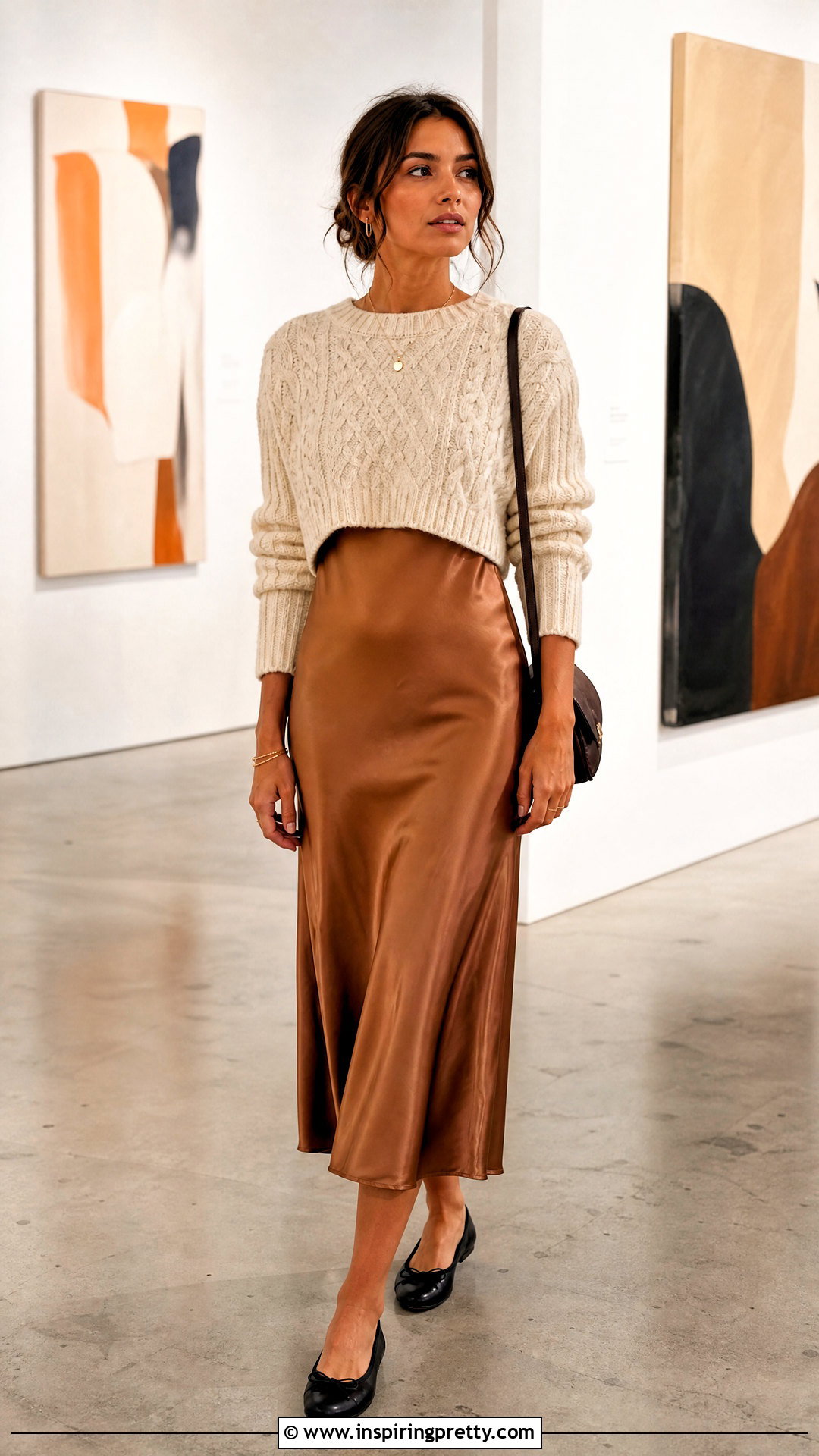 Knit Crop Top Over A Slip Dress - 20 Knit Crop Top Fashion ideas