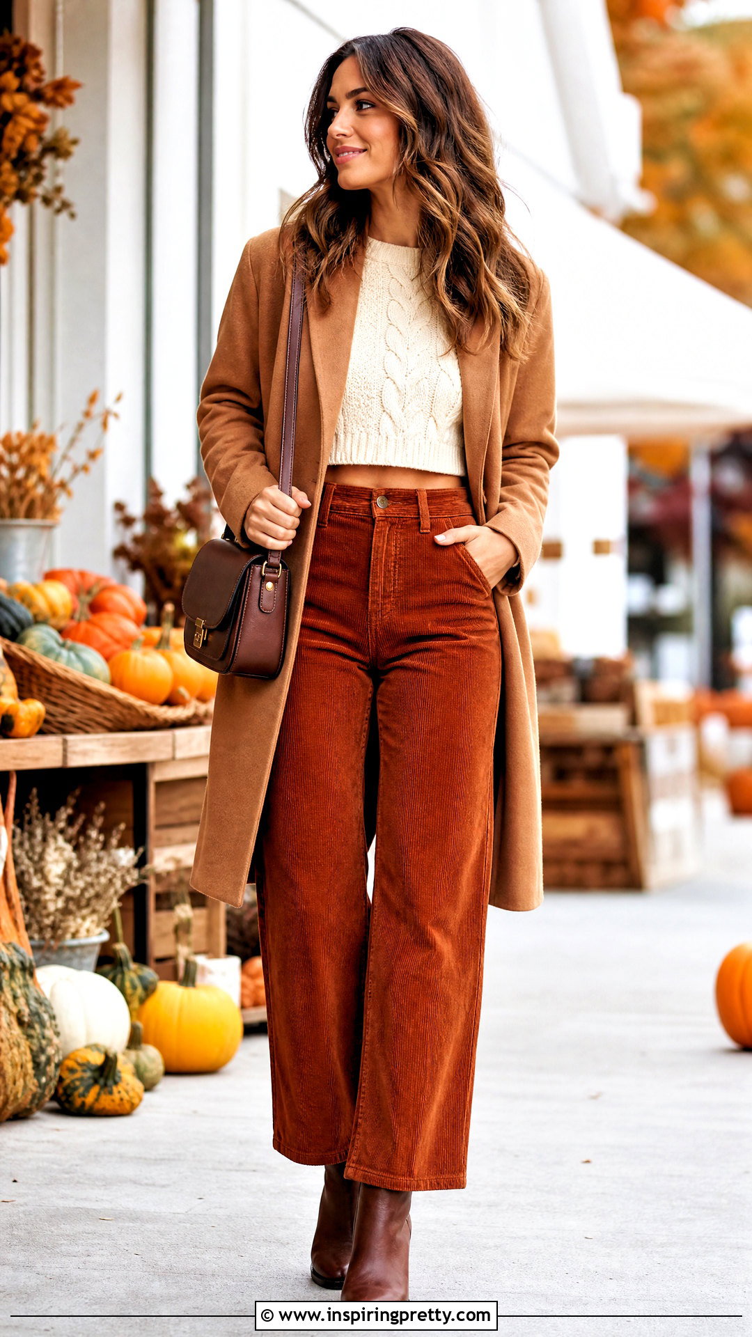 Knit Crop Top With Corduroy Pants - 20 Knit Crop Top Fashion ideas