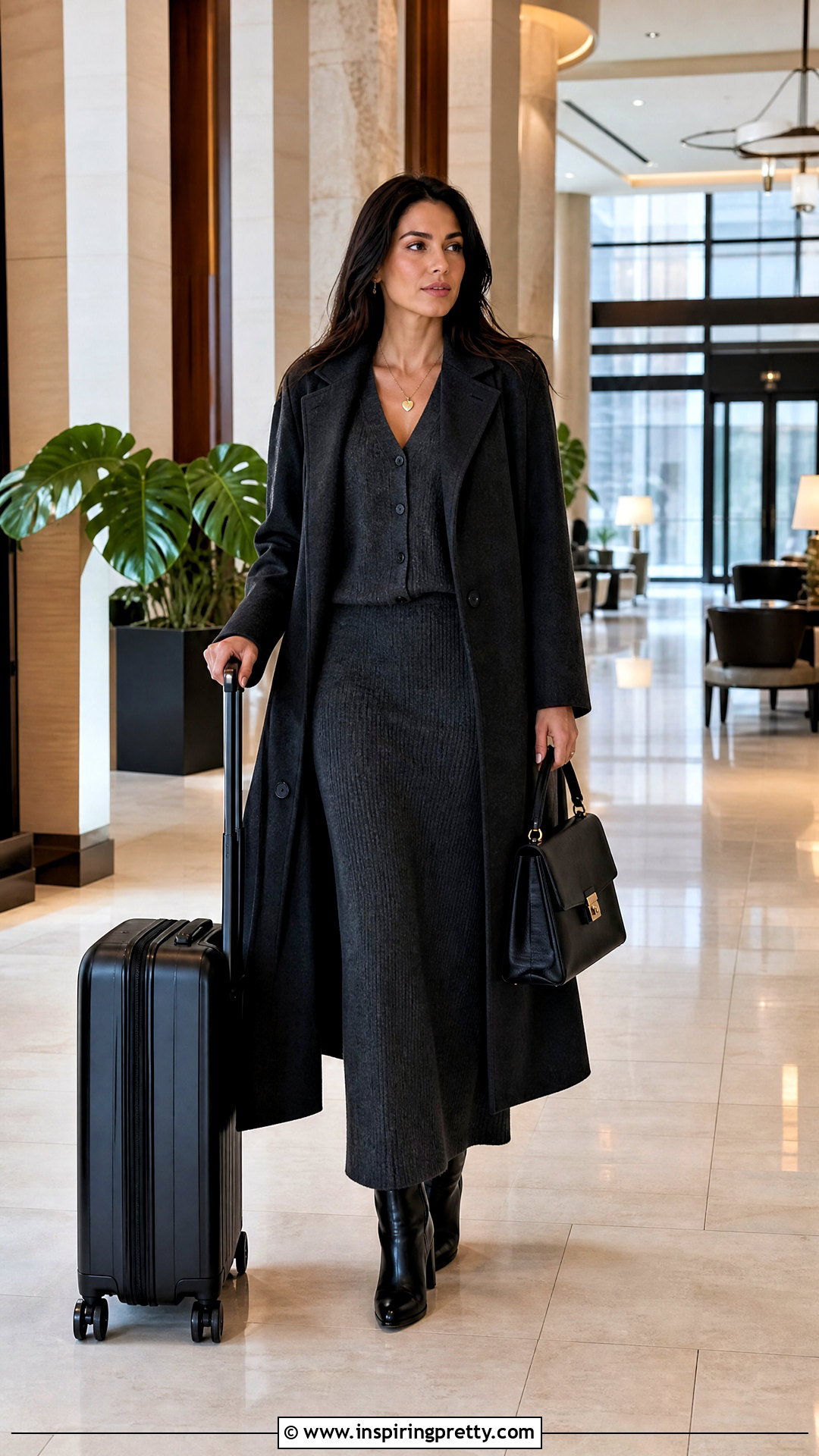 Knit Maxi Skirt With Matching Cardigan And Boots - 50 top skirt outfit ideas
