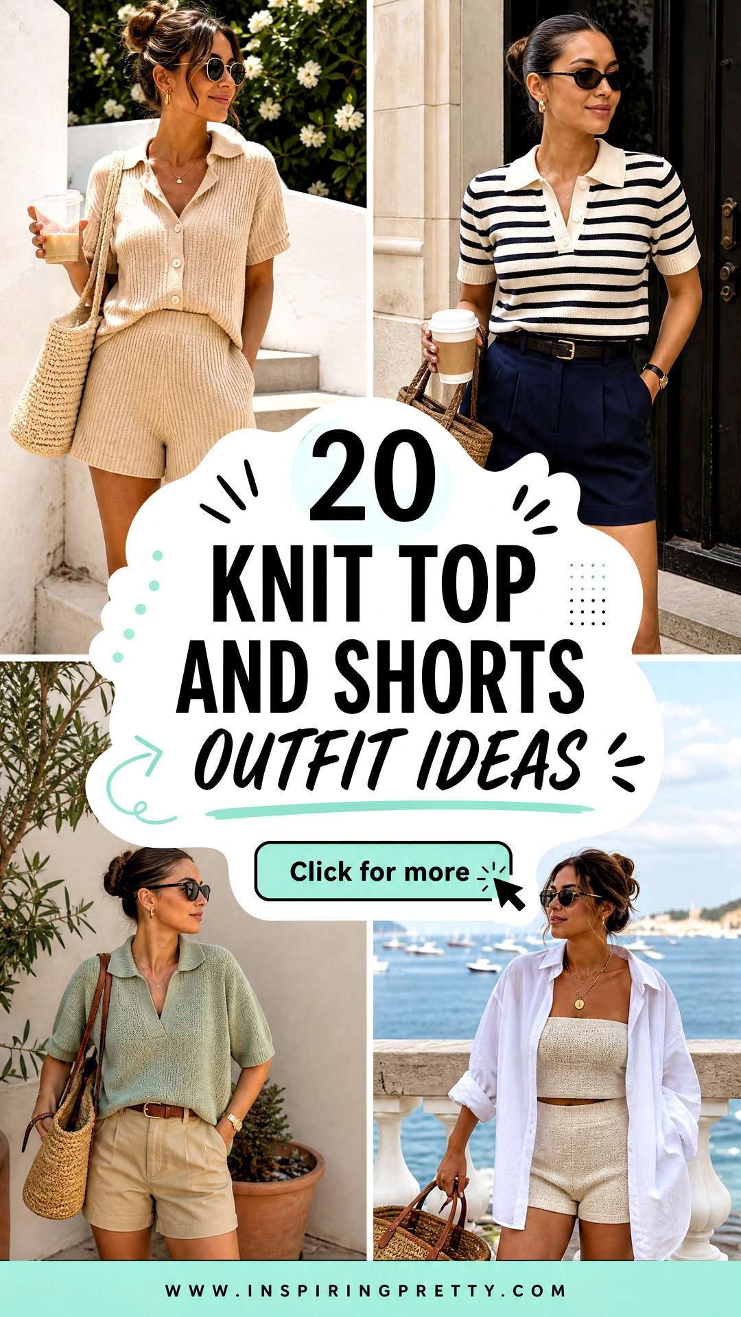 20 Knit Top and Shorts Outfit Ideas for Easy Summer Style - 20 Knit Top and Shorts Outfit Ideas for Easy Summer Style
