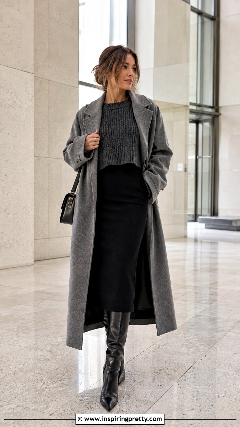 Knitted Crop Top Over A Fitted Midi Dress - 50 knitted crop top outfit ideas