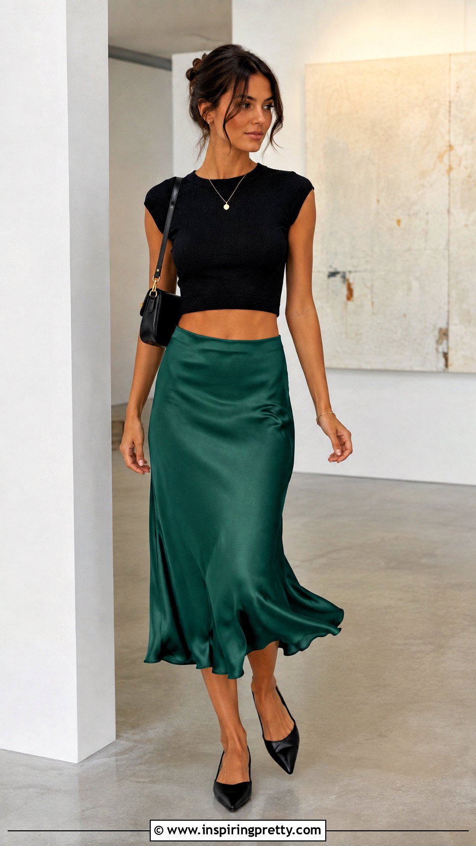 Knitted Crop Top With Linen Pants - 50 knitted crop top outfit ideas