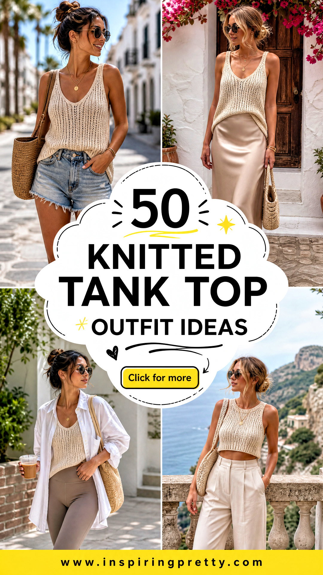 50 Knitted Tank Top Outfit Ideas for Breezy Summer Style - 50 Knitted Tank Top Outfit Ideas for Breezy Summer Style