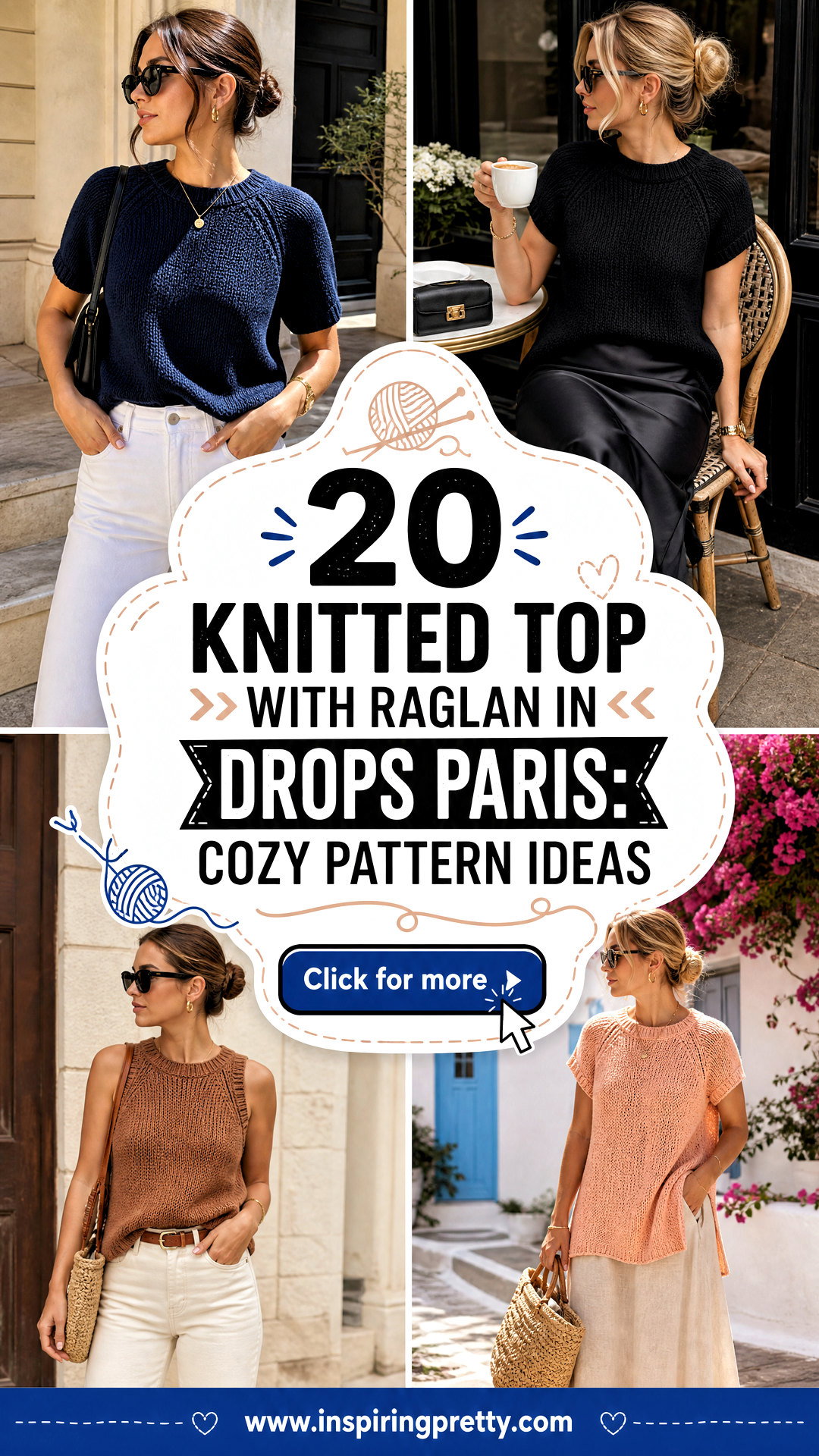 20 Knitted Top With Raglan in DROPS Paris Cozy Pattern Ideas - 20 Knitted Top With Raglan in DROPS Paris: Cozy Pattern Ideas