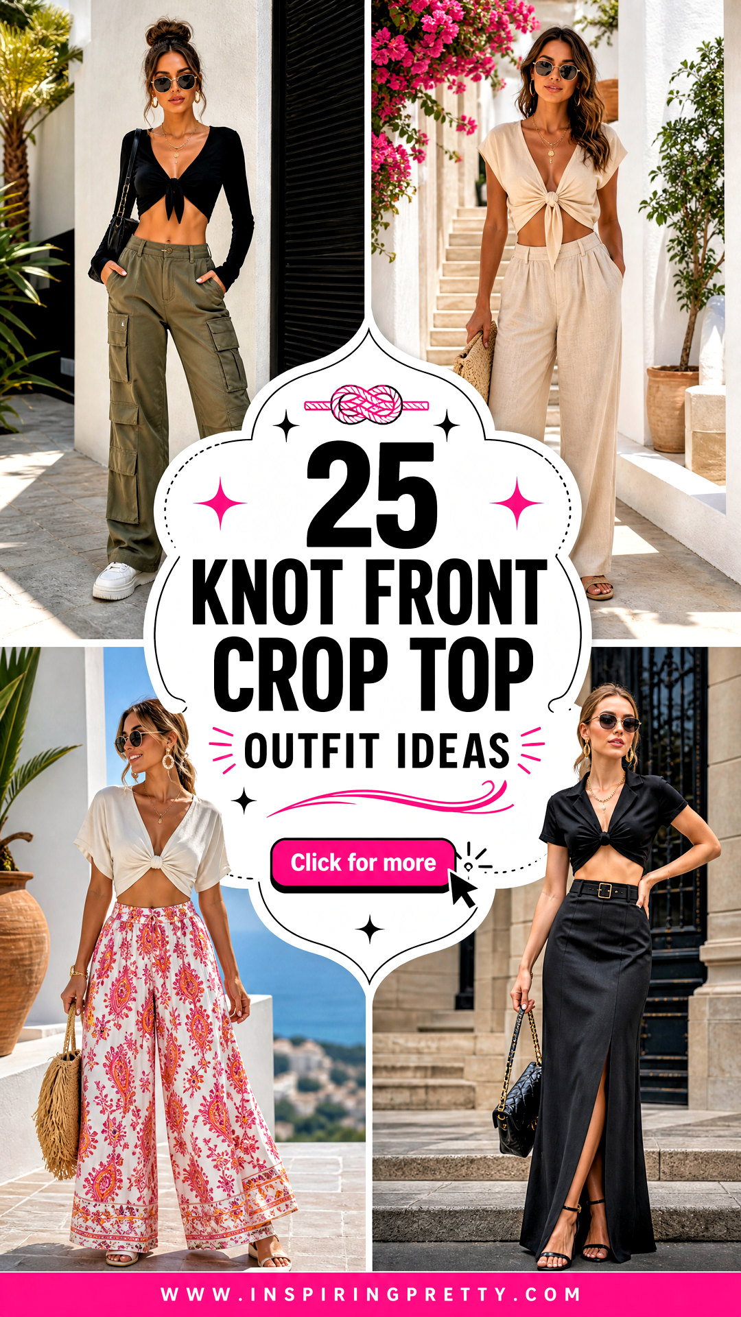 25 Knot Front Crop Top Outfit Ideas for Effortless Style - 25 Knot Front Crop Top Outfit Ideas for Effortless Style