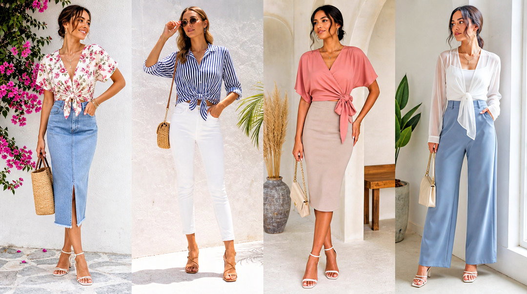 20 Knot Front Top Fashion Outfit Ideas for Every Occasion