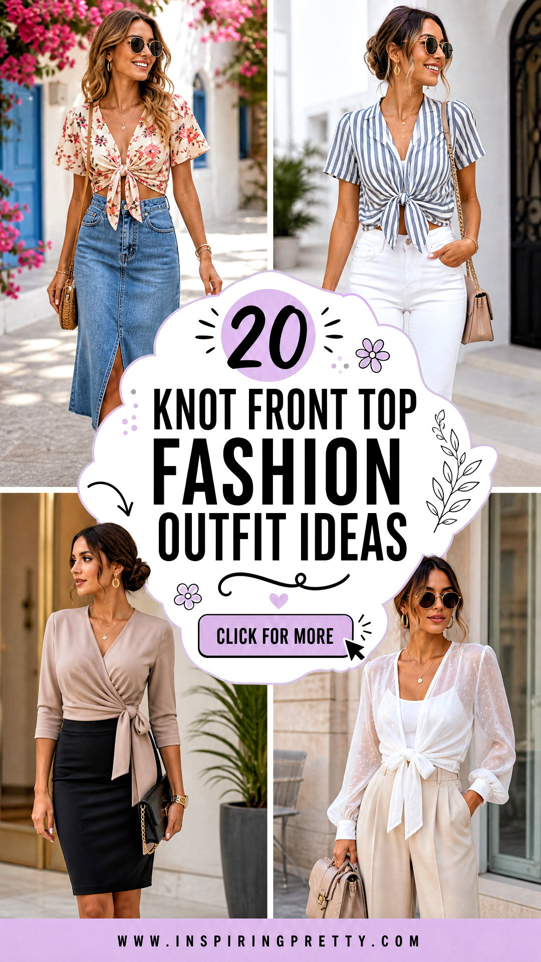 20 Knot Front Top Fashion Outfit Ideas for Every Occasion - 20 Knot Front Top Fashion Outfit Ideas for Every Occasion