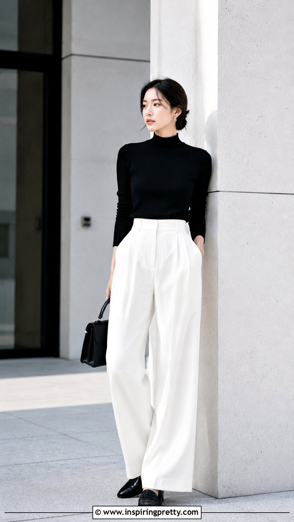 Korean Black And White Minimalist Outfit - 50 korean fashion top outfit ideas
