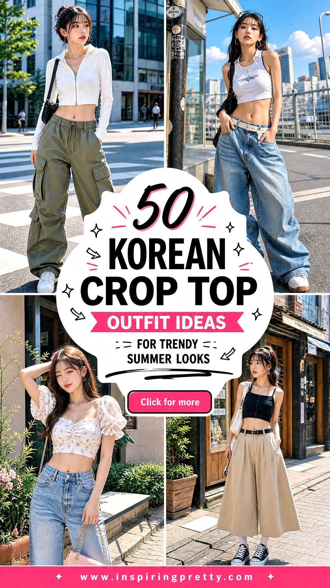 50 Korean Crop Top Outfit Ideas for Trendy Summer Looks - 50 Korean Crop Top Outfit Ideas for Trendy Summer Looks