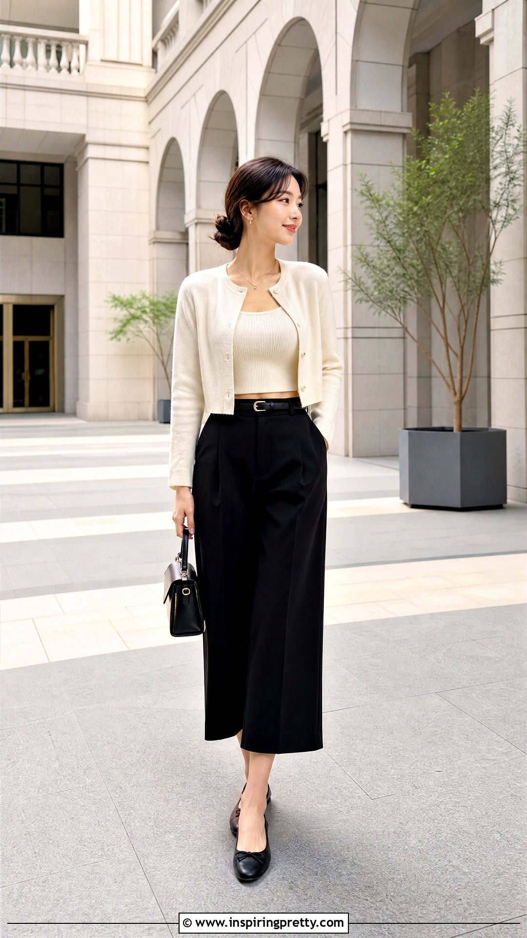 Korean Crop Top With Culottes - 50 korean crop top outfit ideas